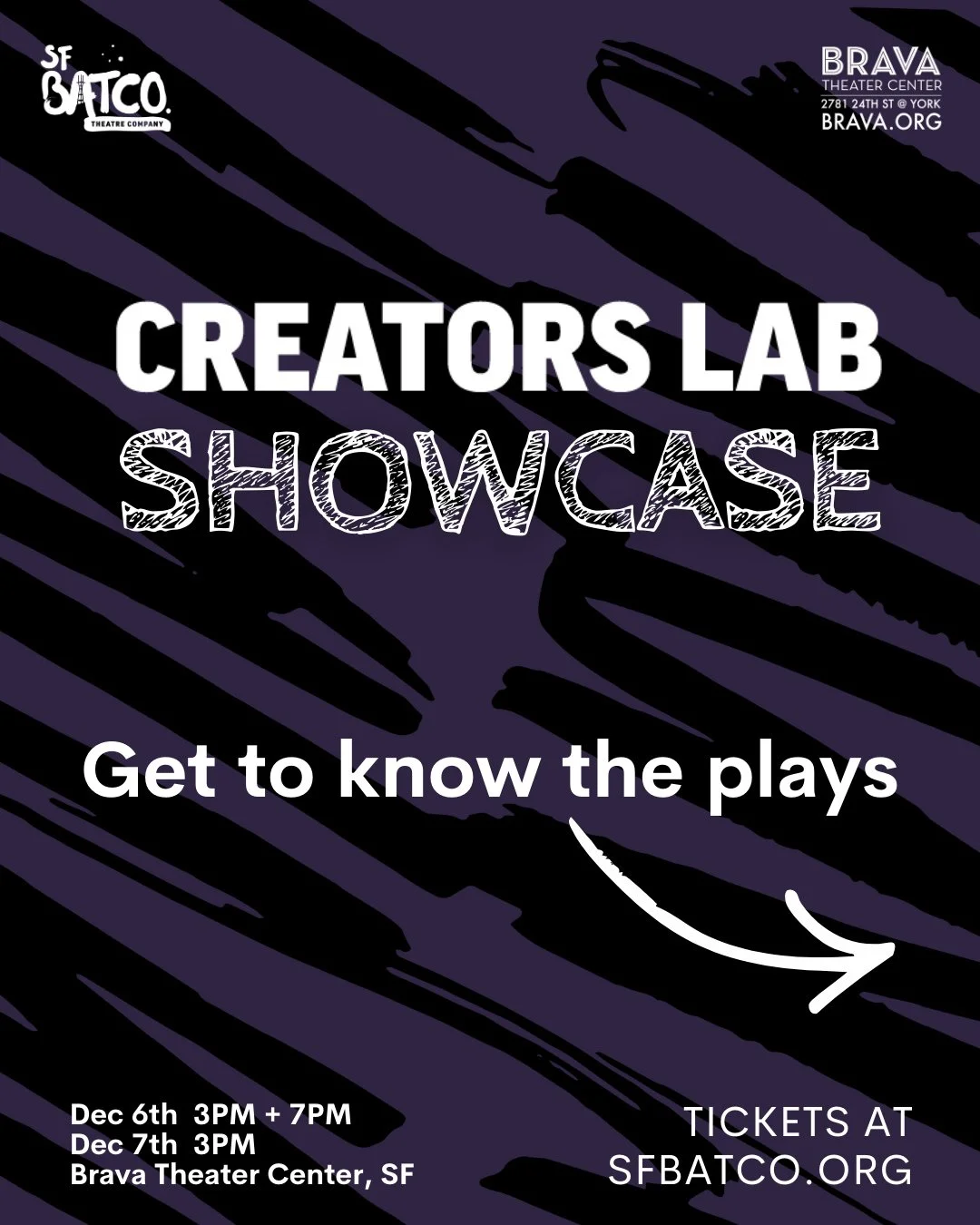 Meet the writers. Meet the actors. Meet the storytellers shaping tomorrow&rsquo;s theatre. ✍️🎭⁠
⁠
Swipe through to explore each short play premiering at the Creators Lab Showcase.⁠
⁠
Three performances only:⁠
Dec 6 at 3PM &amp; 7PM⁠
Dec 7 at 3PM⁠
Br