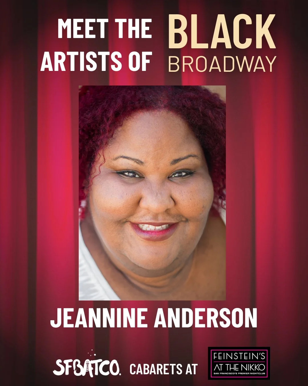 Say hello to one of our Black Broadway performers. 👋🏾⁠
⁠
Jeannine Anderson is a classically trained opera singer, who has toured across the United States and Europe. Jeannine has also collaborated with recording artists, with musical styles includi