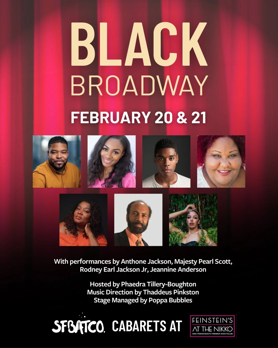 Meet the powerhouse team lighting up the Feinstein&rsquo;s stage with Black Broadway ✨⁠
⁠
Performers:⁠
-Jeannine Anderson⁠
-Anthone Jackson (@AnthoneJsings)⁠
-Rodney Earl Jackson Jr. (@rodneyearljacksonjr)⁠
-Majest Pearl Scott (@majestyscott)⁠
⁠
Musi