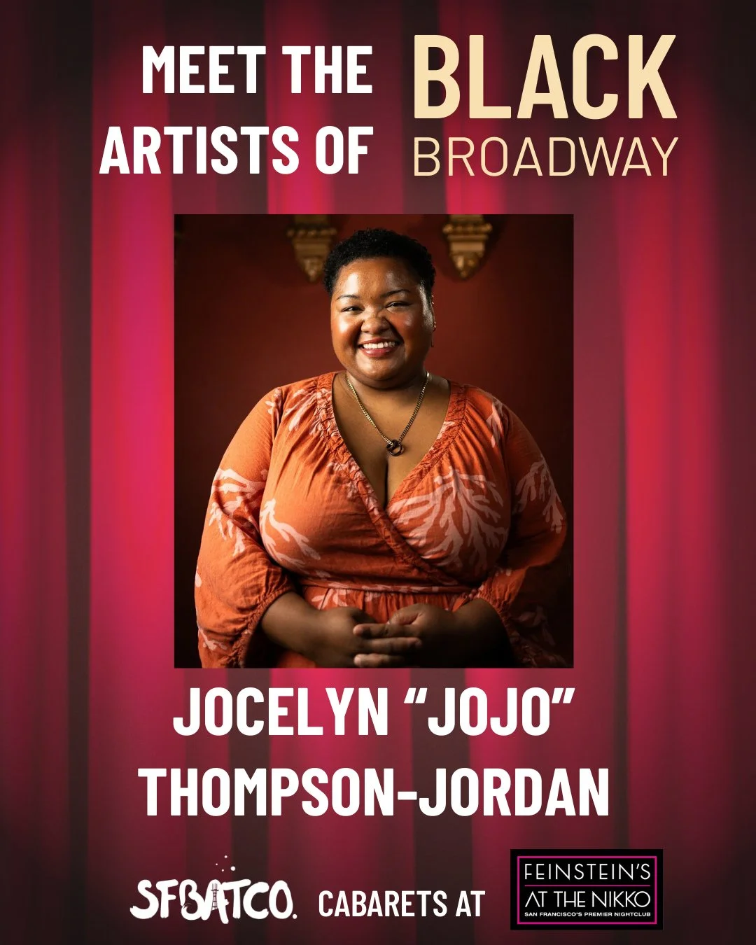 We&rsquo;re thrilled to welcome Jocelyn &ldquo;Jojo&rdquo; Thompson-Jordan (Jojogotadobo_) to the Black Broadway line-up!⁠
⁠
Jojo is excited to have another opportunity to work with SFBATCO. Notable Bay Area productions include Larry the Musical (Daw