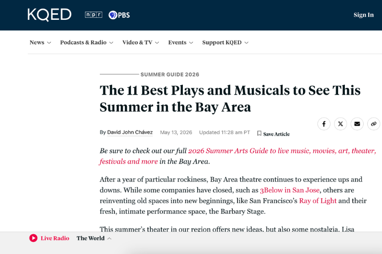 The 11 Best Plays and Musicals to See This Summer in the Bay Area
