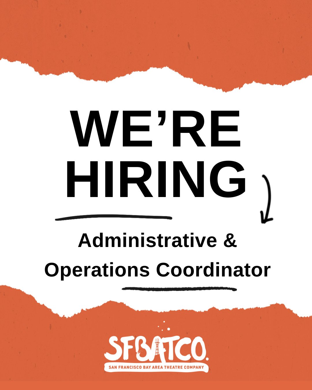 We're Hiring!⁠
⁠
SFBATCO is seeking an Administrative &amp; Operations Coordinator to support SFBATCO&rsquo;s day-to-day administrative, financial, and operational functions. ⁠
⁠
Learn more about the role and apply via the link in our bio! ⁠
⁠
Employ