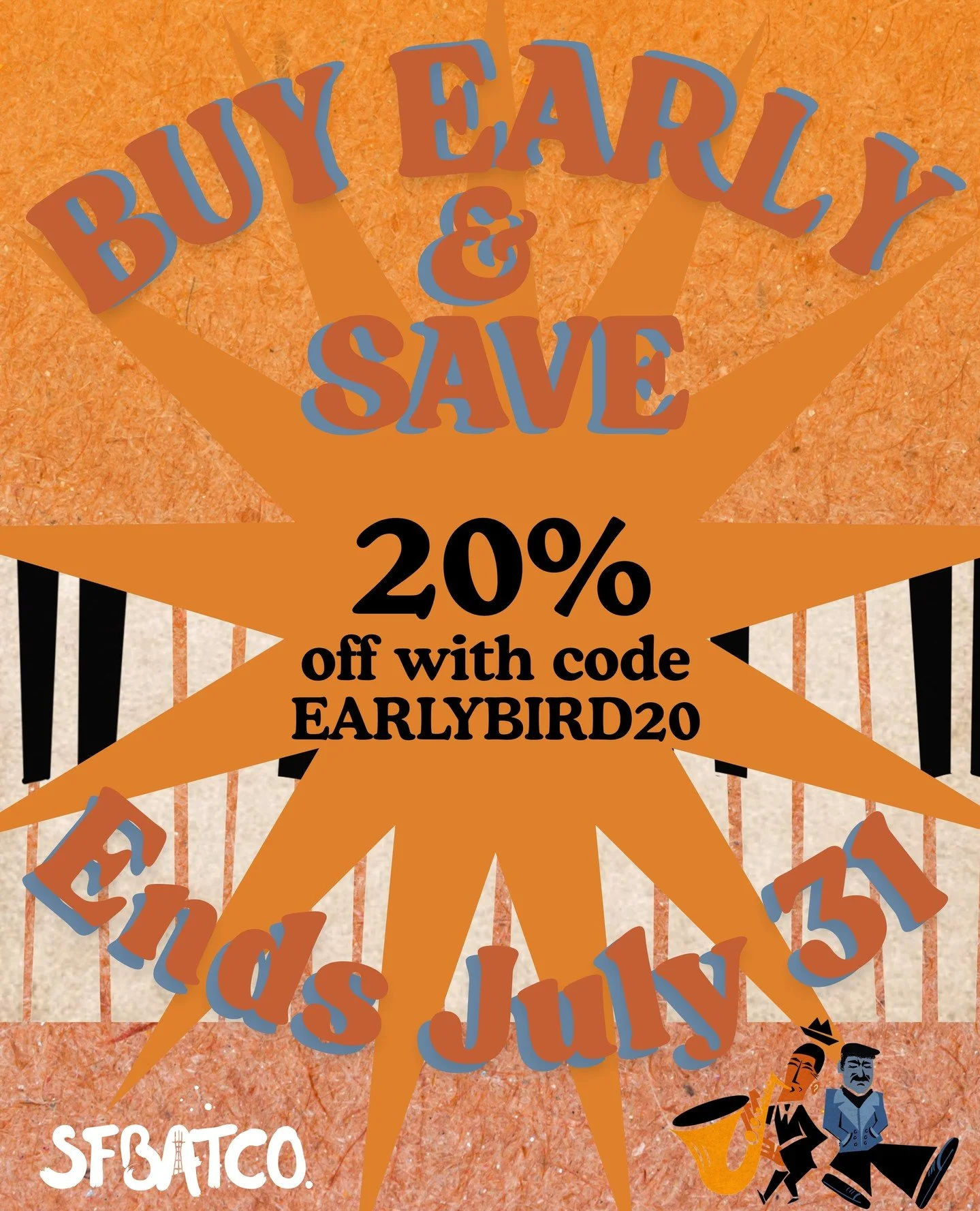 Get your tickets early for the hottest ticket in town!⁠
⁠
Use promo code EARLYBIRD20 to get 20% off tickets for performances October 16-25 (excluding Theatre Thursday, October 22).⁠
⁠
This offer is only available through July 31! ⁠
⁠
Ticket link in b