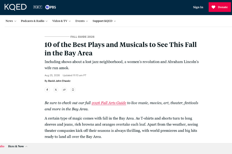 10 of the Best Plays and Musicals to See This Fall in the Bay Area