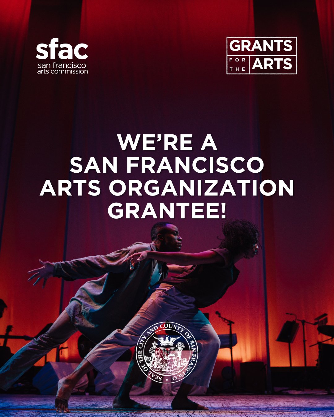 We&rsquo;re a San Francisco Arts Commission/Grants for the Arts Grantee! 🎉⁠
⁠
The Arts Commission and Grants for the Arts recently announced a combined investment in the arts totaling over $25 million, supporting nearly 400 local artists and arts or