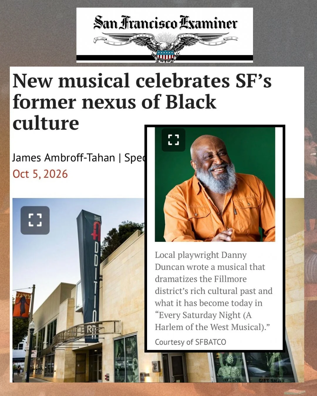 &ldquo;My mother was a waitress on Fillmore Street and, in her spare time, every Saturday night she had after-hours because, culturally, Black people did that in the big cities.&rdquo; - Danny Duncan ⁠
⁠
The SF Examiner just published a new feature a