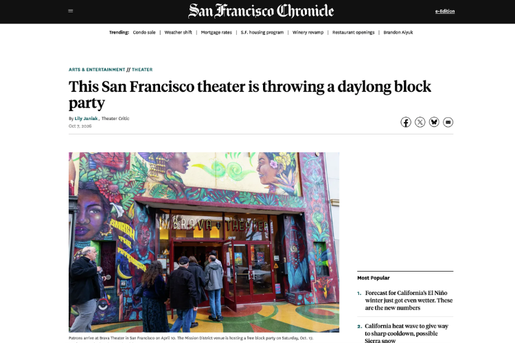 This San Francisco theater is throwing a daylong block party