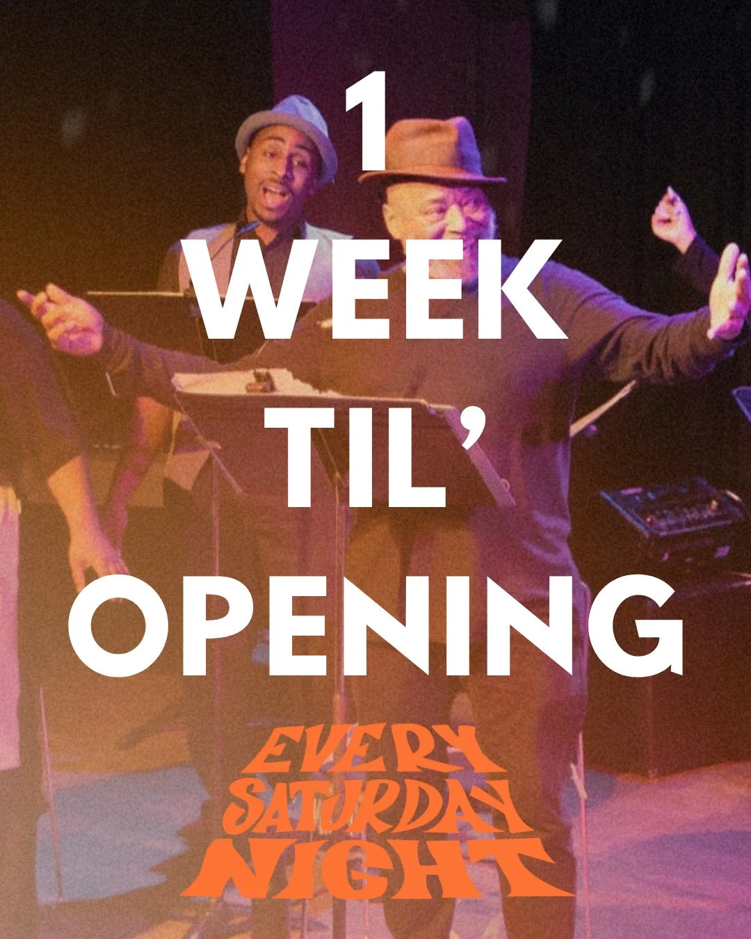 That's right folks! Every Saturday Night opens in 1 week! See you on October 15 at A.C.T.'s Strand Theater. ⁠
⁠
Preview performances begin this Saturday with prices starting at $28! Come through 10/10, 10/11, and 10/4