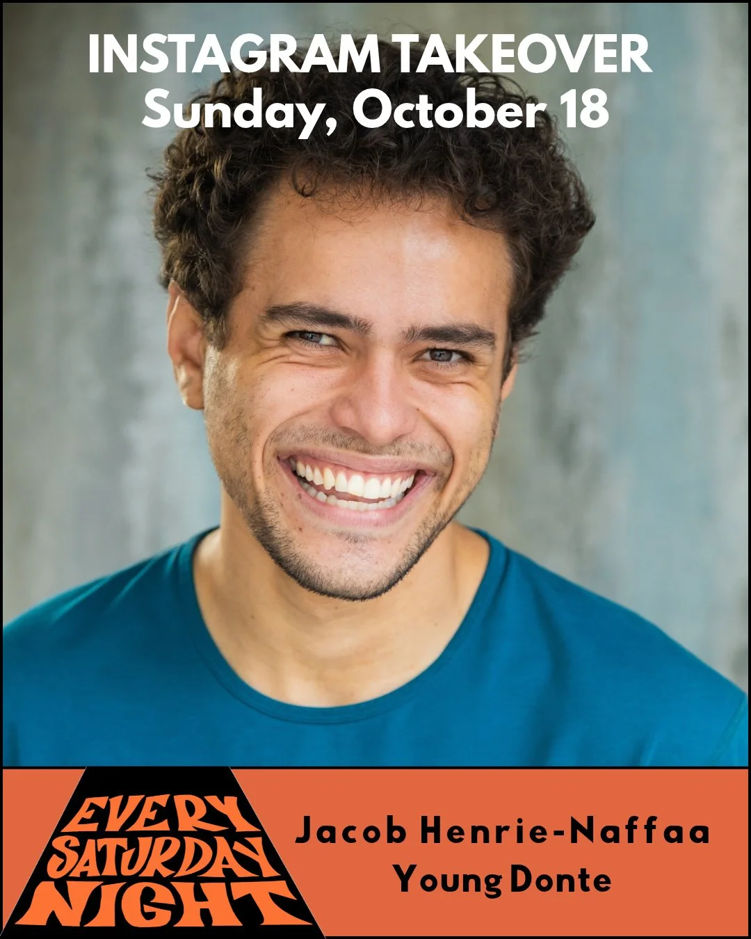Today! Join Every Saturday Night star Jacob Henrie-Naffaa for an Instagram story takeover. Jacob plays Young Donte &mdash; a young boy in the 1950s navigating his mother's aspirations and his own dreams of becoming an actor.⁠
⁠
Jacob is a Bay Area ac