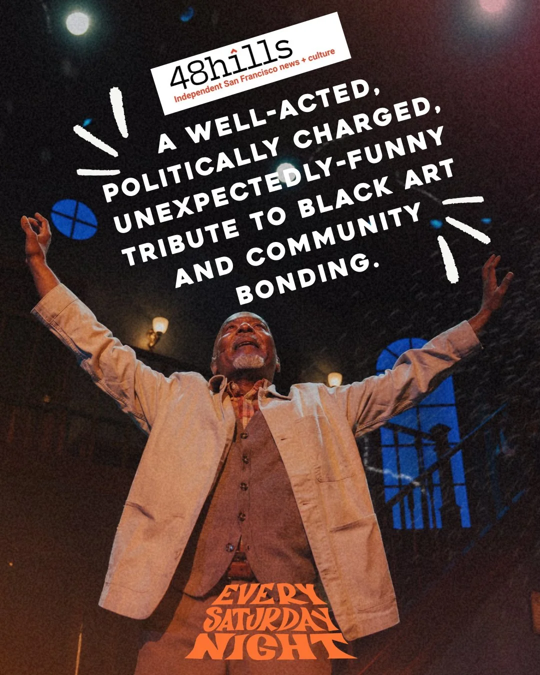 The reviews are rolling in and we're overjoyed! It's not too late to grab tickets for this weekend's performances of Every Saturday Night. ⁠
⁠
Thursday 10/22 - 7:30 PM⁠
Friday 10/23 - 7:30 PM⁠
Saturday 10/24 - 7:30 PM⁠
Sunday 10/25 - 3:00 PM⁠
⁠
All t