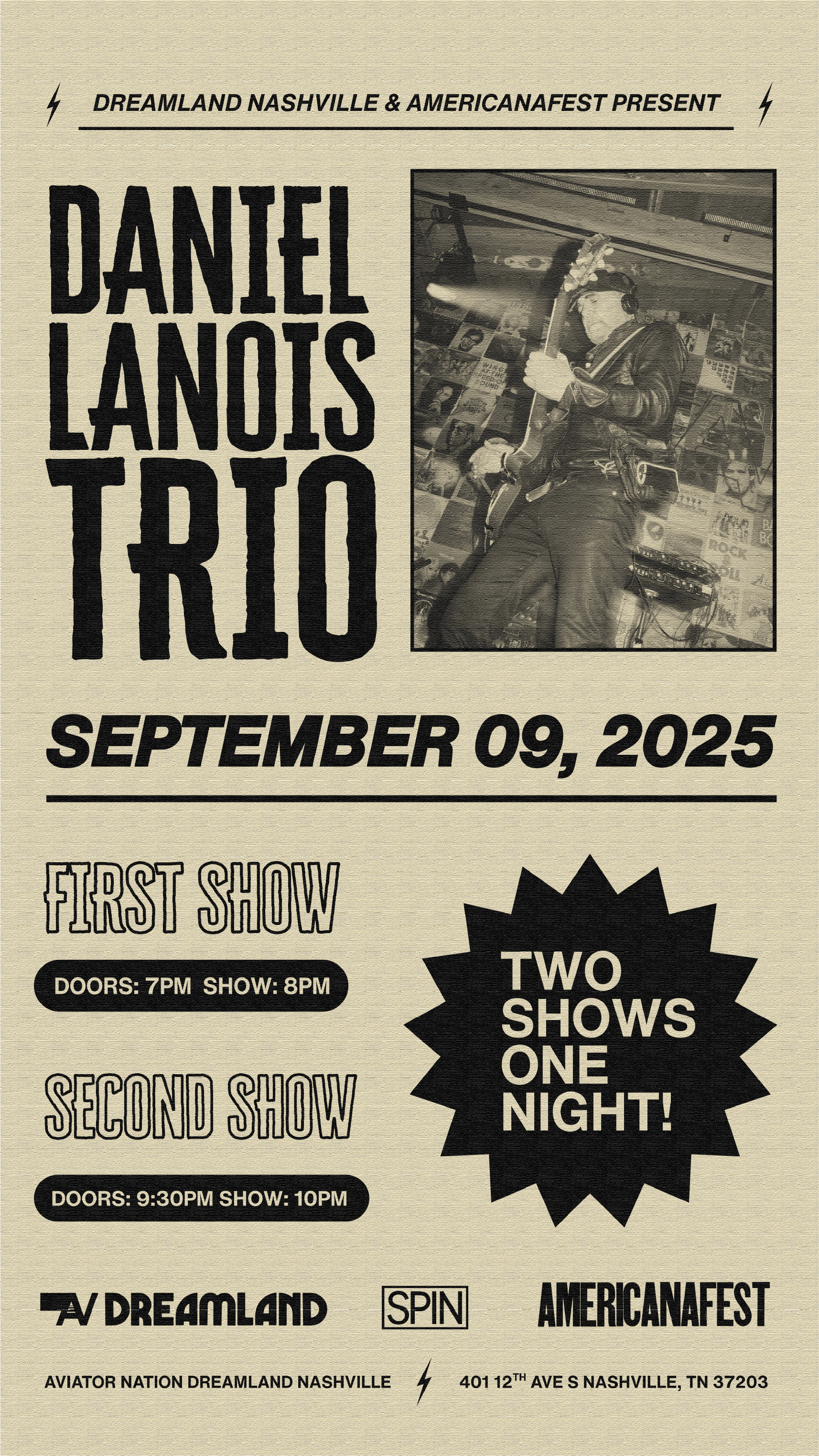 Daniel Lanois Trio LIVE @ Aviator Nation Dreamland in Nashville