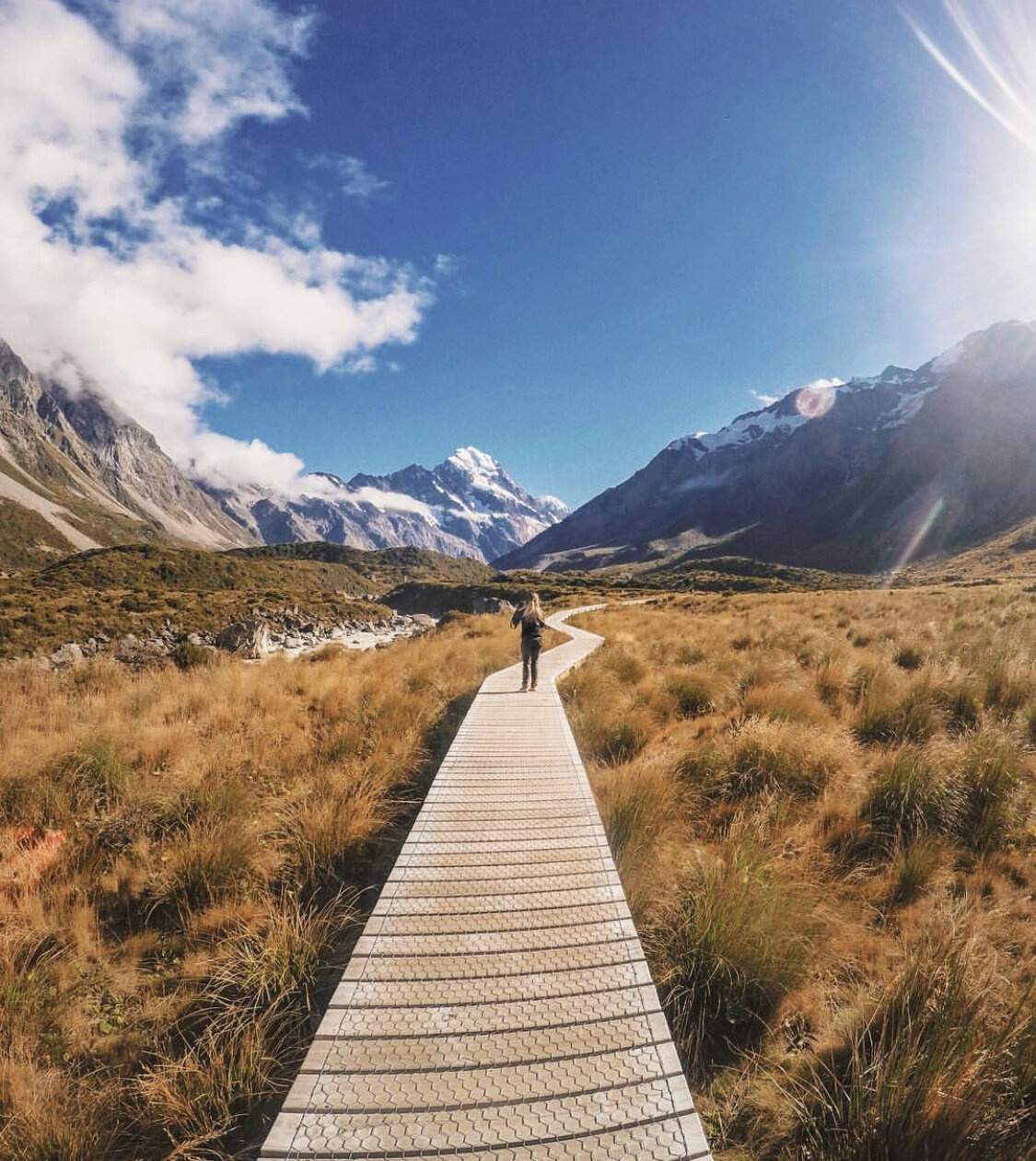 Mount cook peak in the back