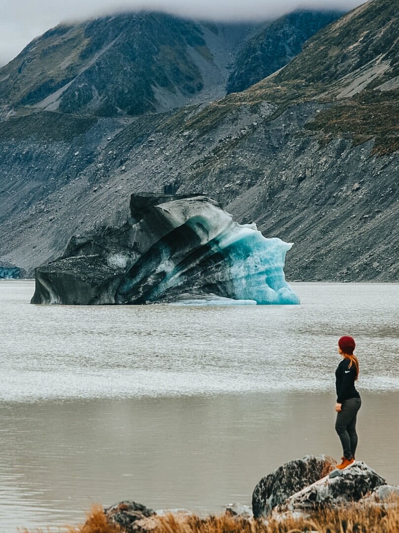 Glacier chunk at the end of Hooker trail