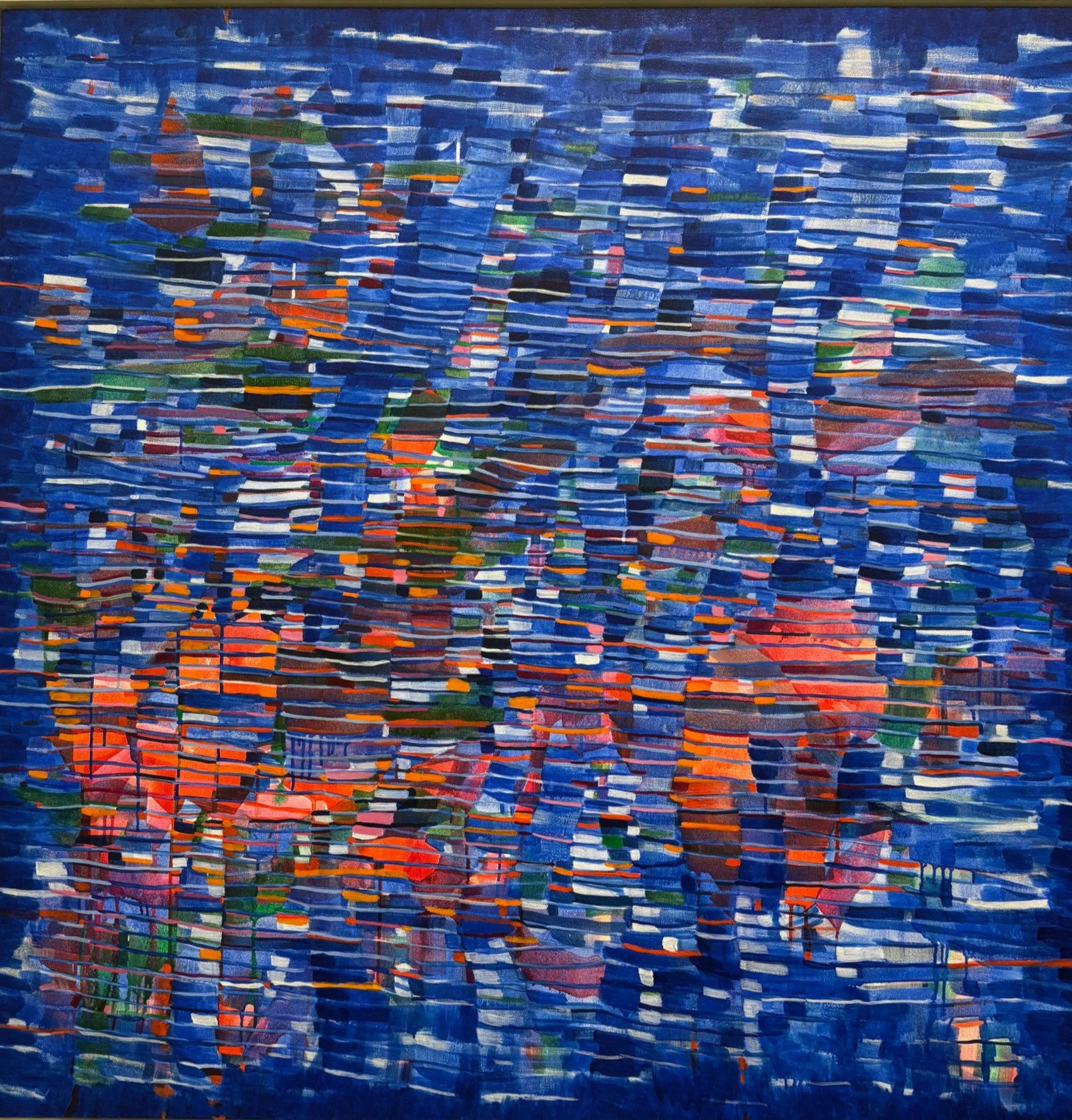  Pooja Pittie, of always and everywhere, &nbsp;acrylic on canvas, &nbsp;54x54 inches 