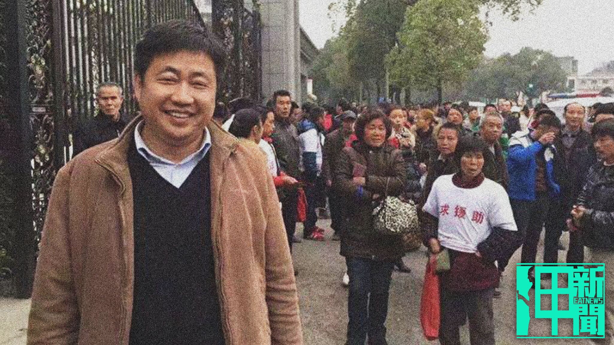 中國維權律師謝陽日前在被保釋出去後,稍早又遭特警控制人身自由。圖片提供:陳桂秋
