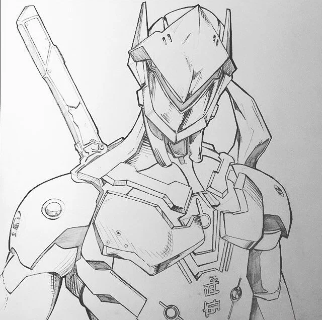 Genji Commission from 2016. I remember learning a lot with this one. .
.
.
#catapanoart #comicart #fanart #illustration #traditionalart #videogame #characterdesign #artistoninstagram #pencil #penciler #lineart #ninja #pinup #illustraded #overwatch #g