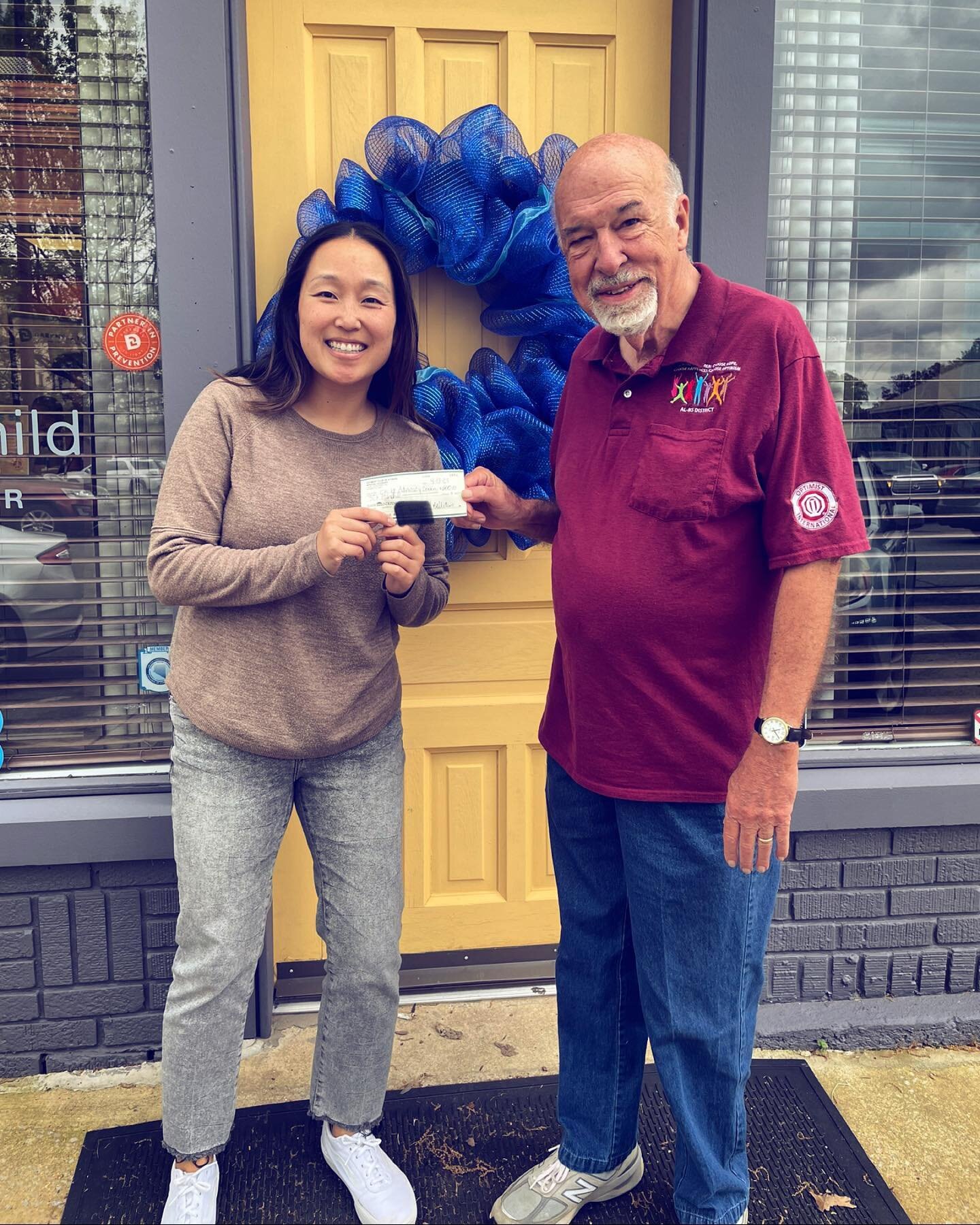 💙THANK YOU Mr. Miner and the Athens Optimist Club for raising money for the @limestone_cac during our motorcycle charity ride! We can&rsquo;t thank you enough!