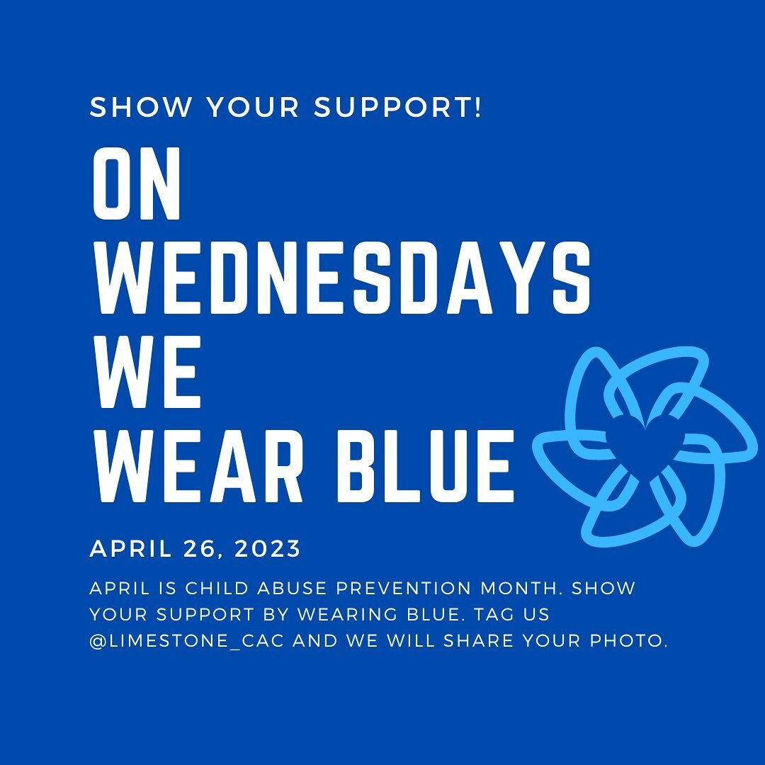 💙 April is Child Abuse Prevention Month💙 Show your support by wearing 🔵blue🔵 this Wednesday! Make sure to tag us and we will share your photo!
.
.
.
#lcac #limestonecac #puttingthepiecestogether 🧩