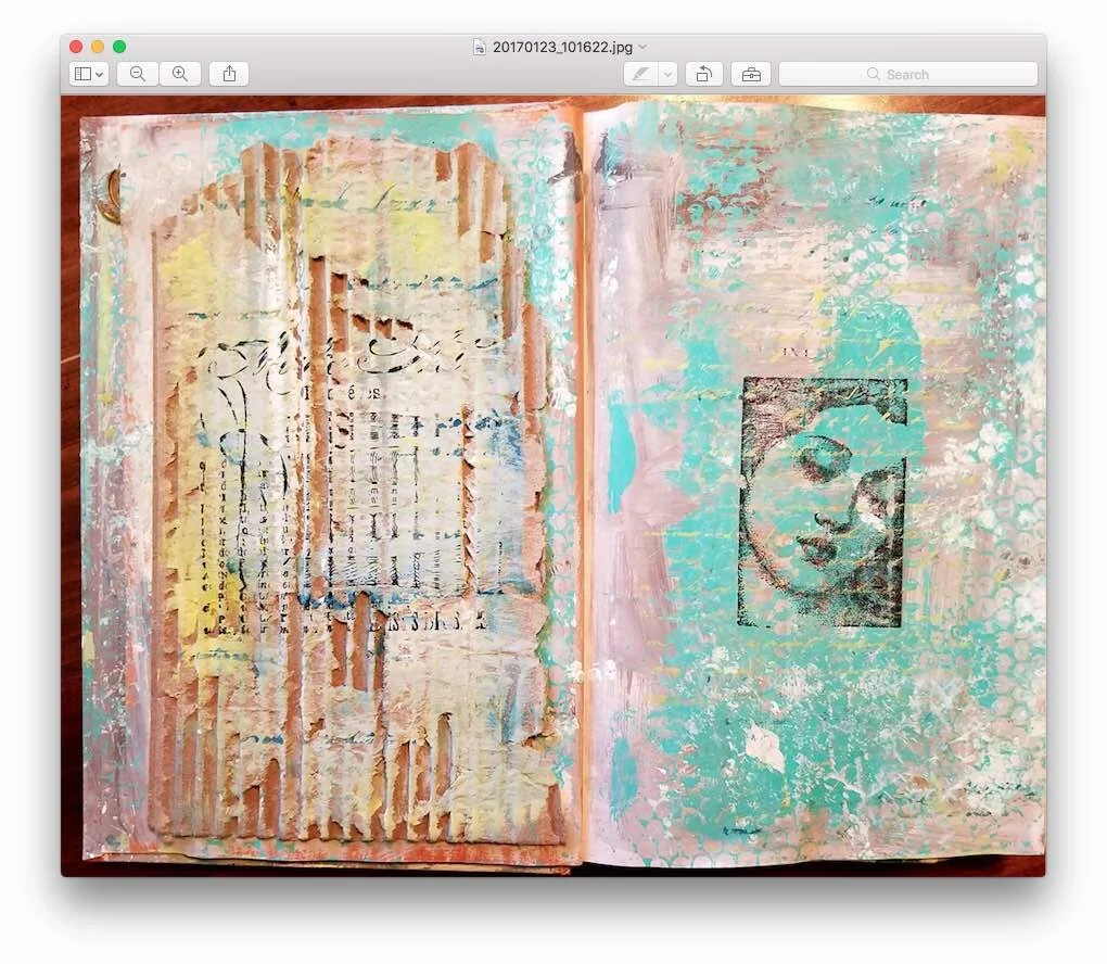 intro to mixed media: mini-book with debra hart (online through influencers arts academy)