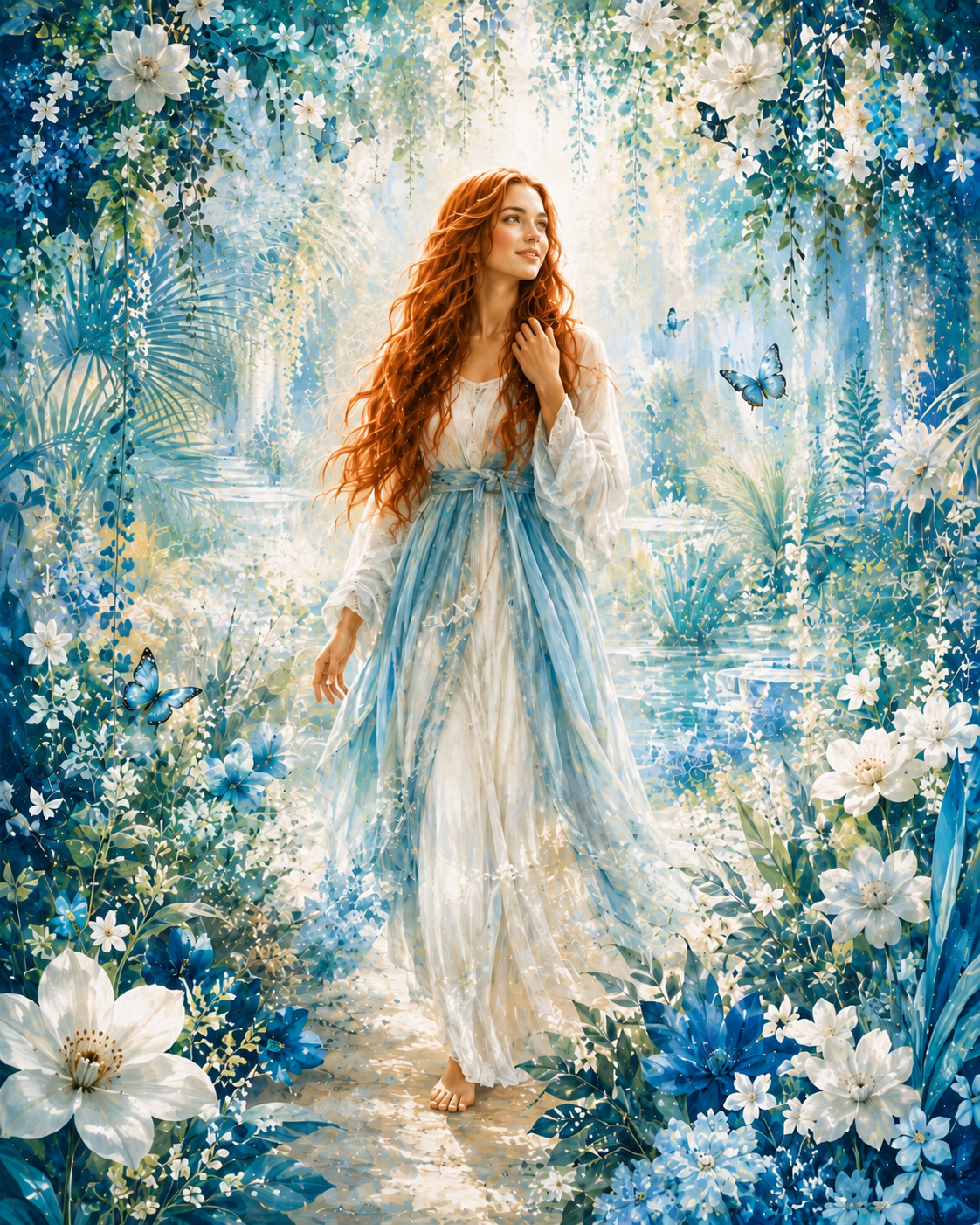 Debra Hart Studio shares painting of Eve in the garden of Eden