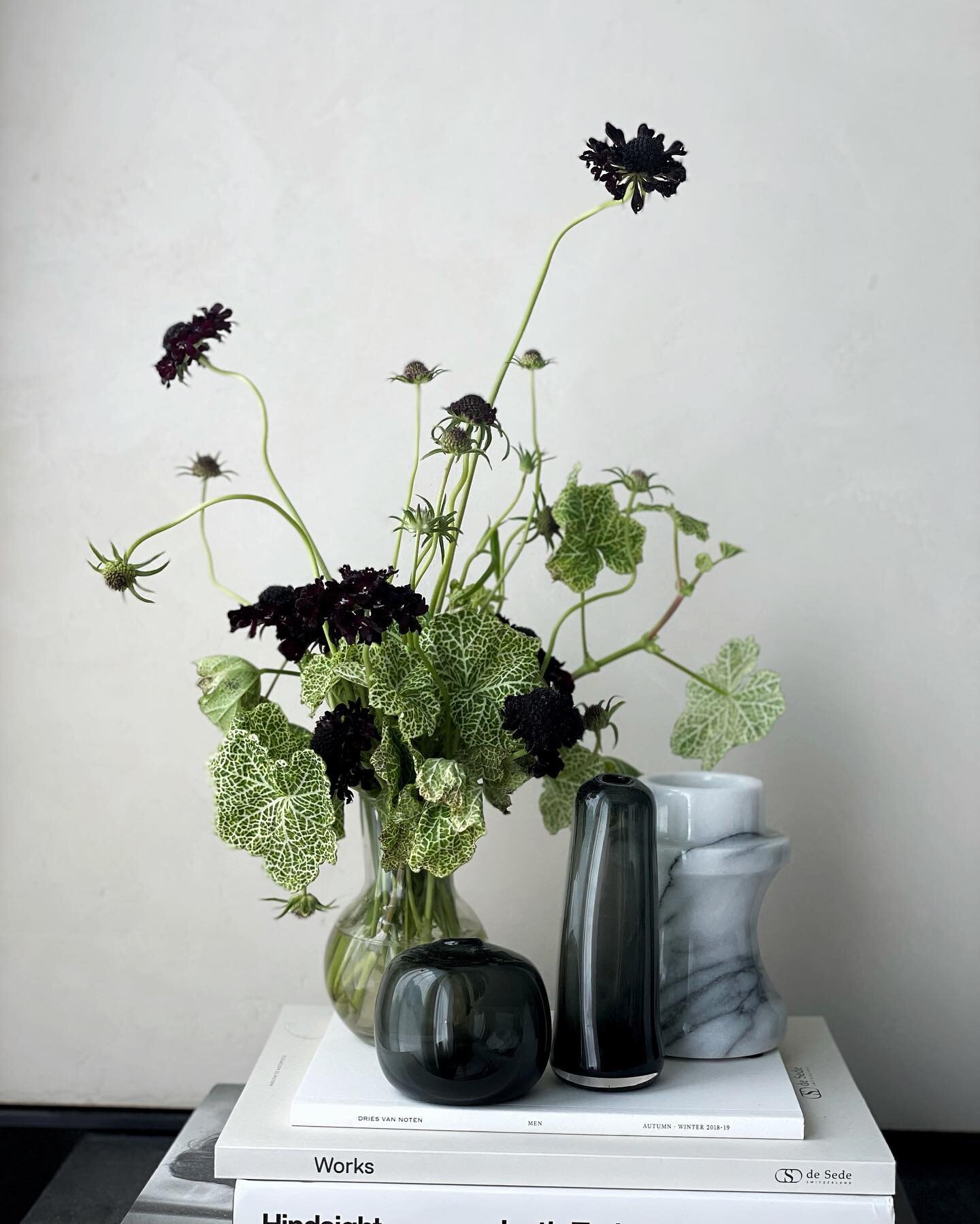 Abstract and wild, geranium and scabiosa. #design #interiors