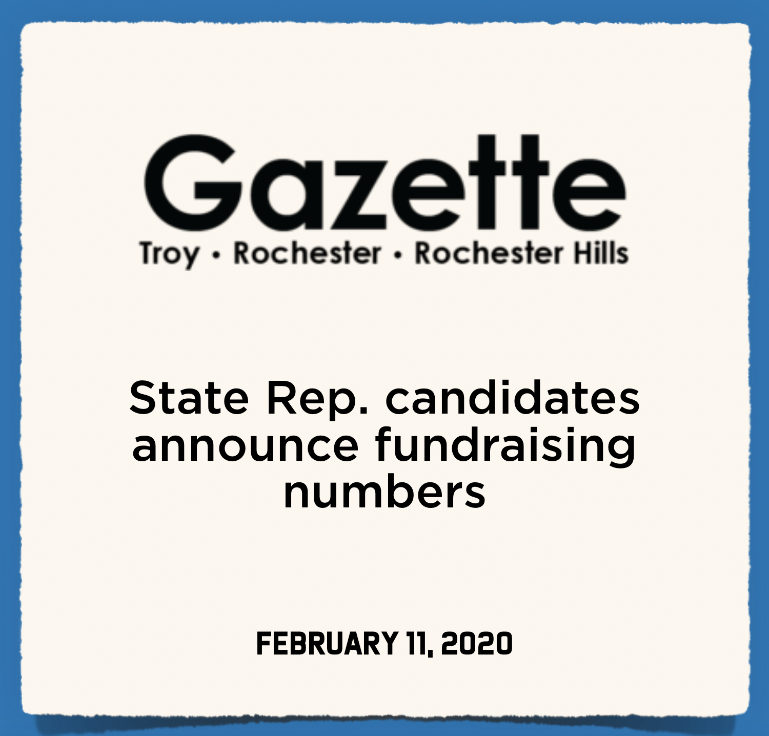 Gazette: State Rep. candidates announce fundraising numbers