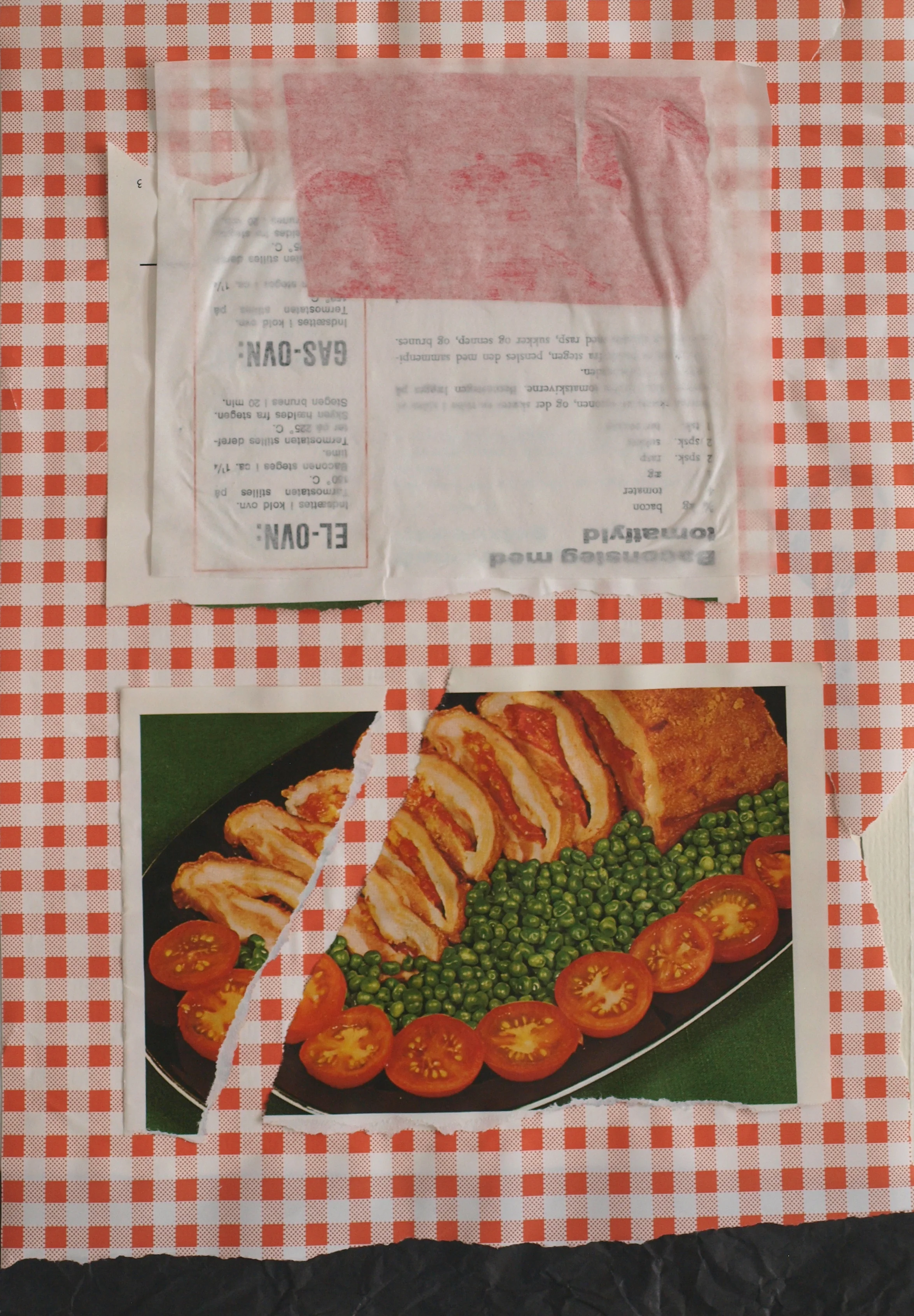 What are we having for dinner? Bacon Roast With Tomato Filling / Mixed media / 30 x 21 cm / 2014