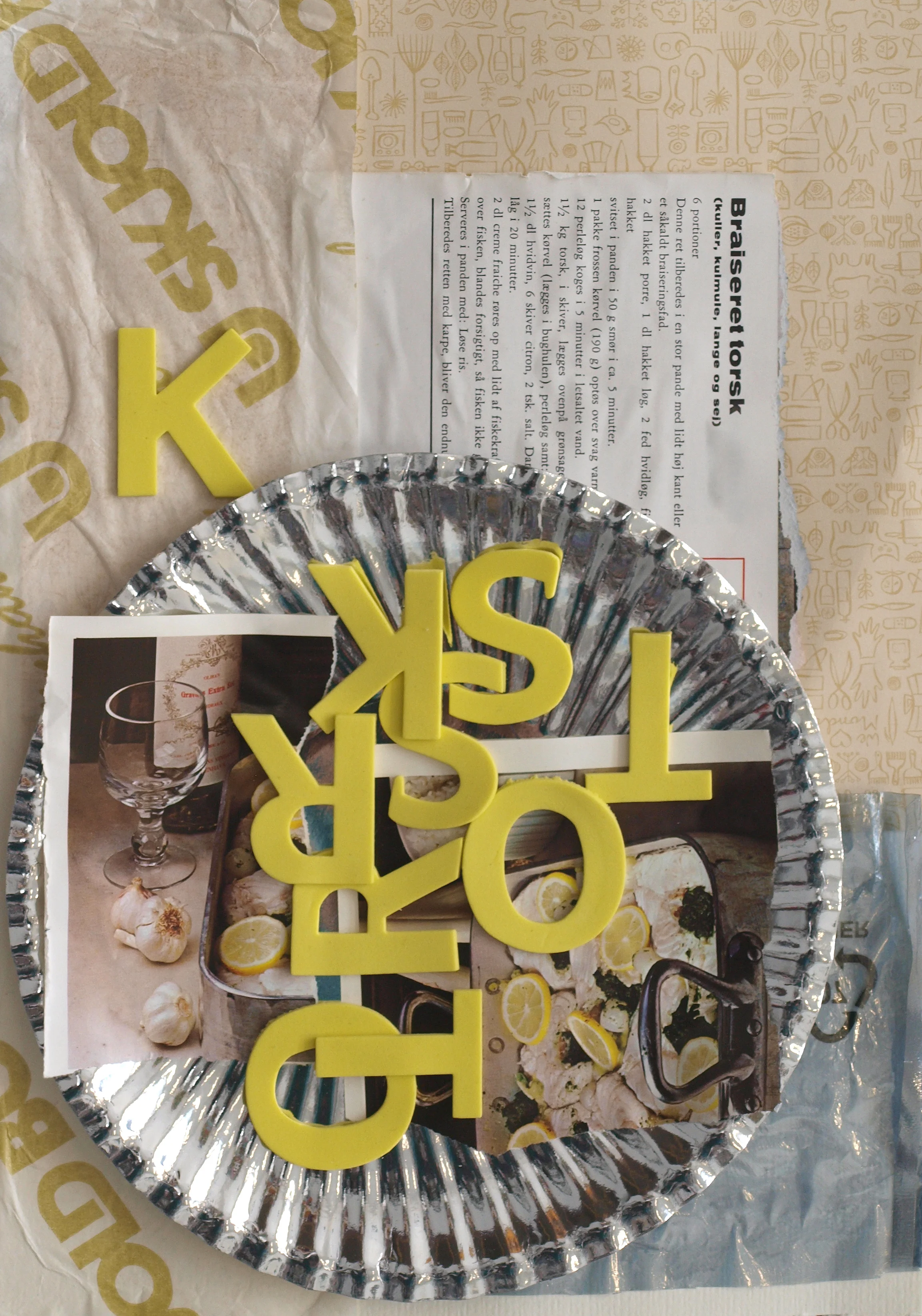 What are we having for dinner? Braised Cod / Mixed media / 30 x 21 cm / 2014