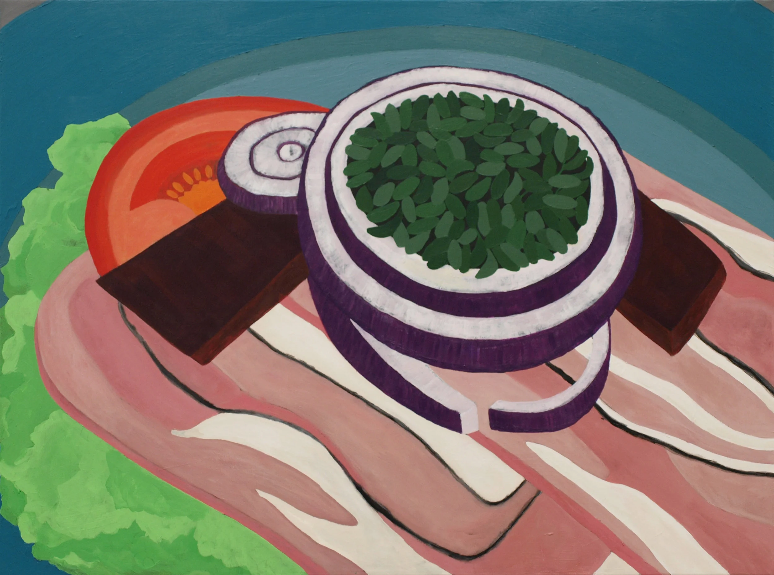 A Classic Danish Open Sandwich / Acrylic on canvas / 60 x 80 cm / 2014