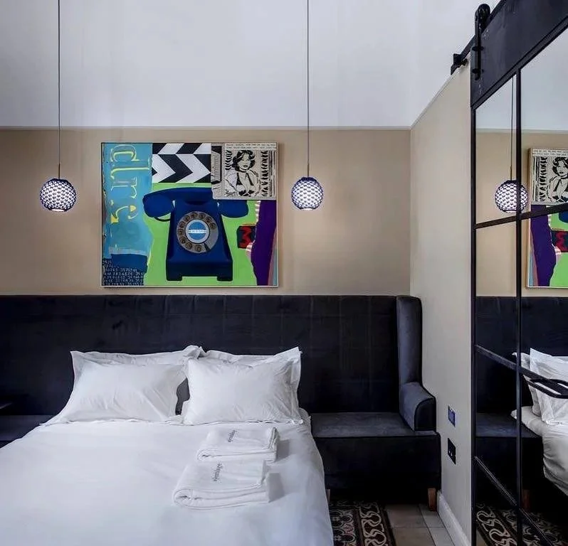 Painting part of in the permanent collection of Assemblage Suite Hotel, Tel Aviv, Israel