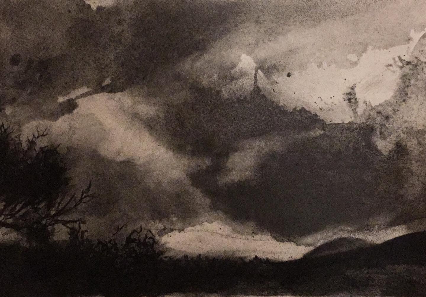 Dark skies on the Isle of Mull. Can&rsquo;t wait to make some drawings and prints in response to this place. 
.
.
.
.
.
.
#isleofmull #scotland #scotlandtravel #scottishescapism #scotlandexplore #artistsoninstagram #graphite #sketching #drawing #expl