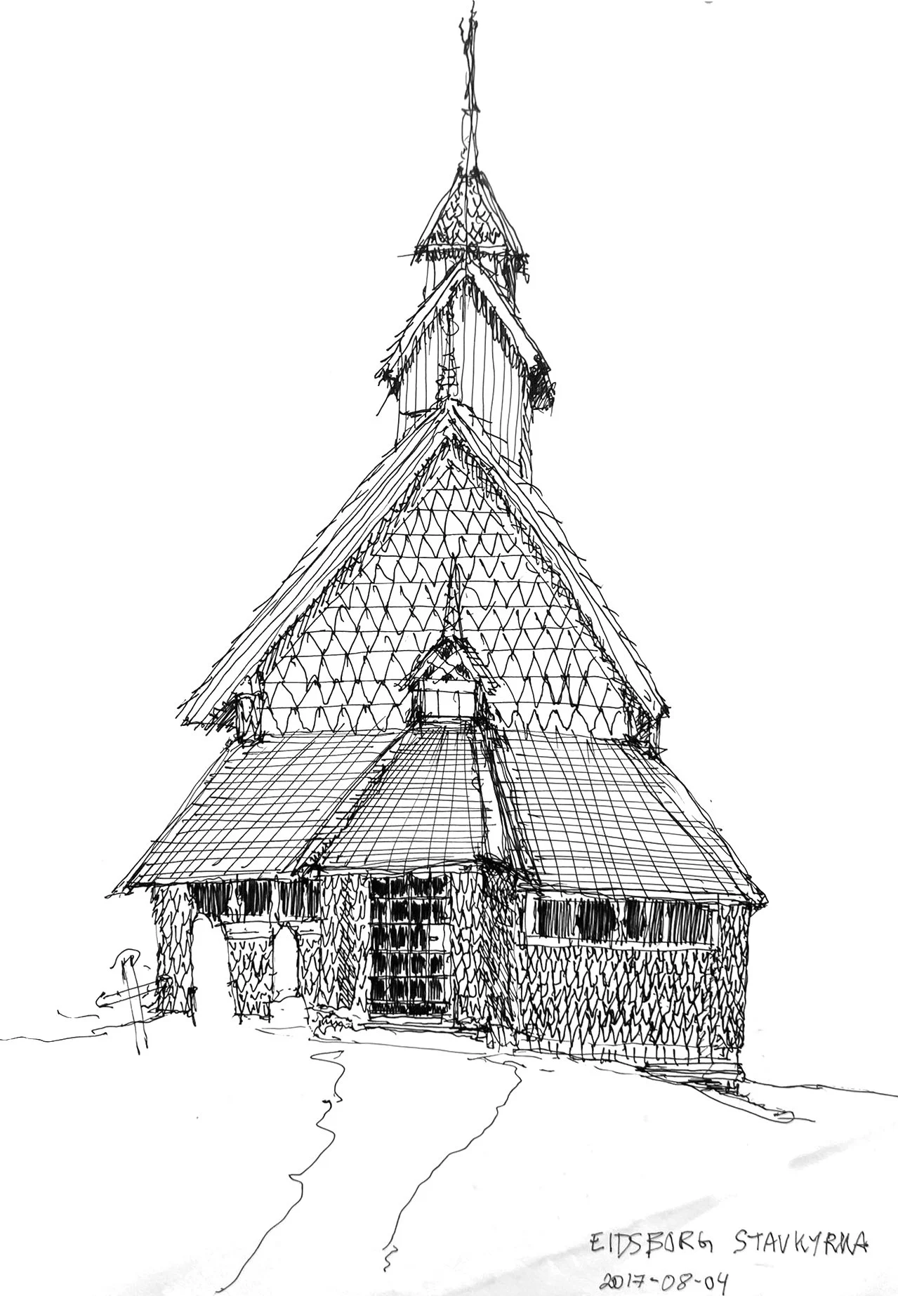 Eidsborg Stavkirke skiss.jpg