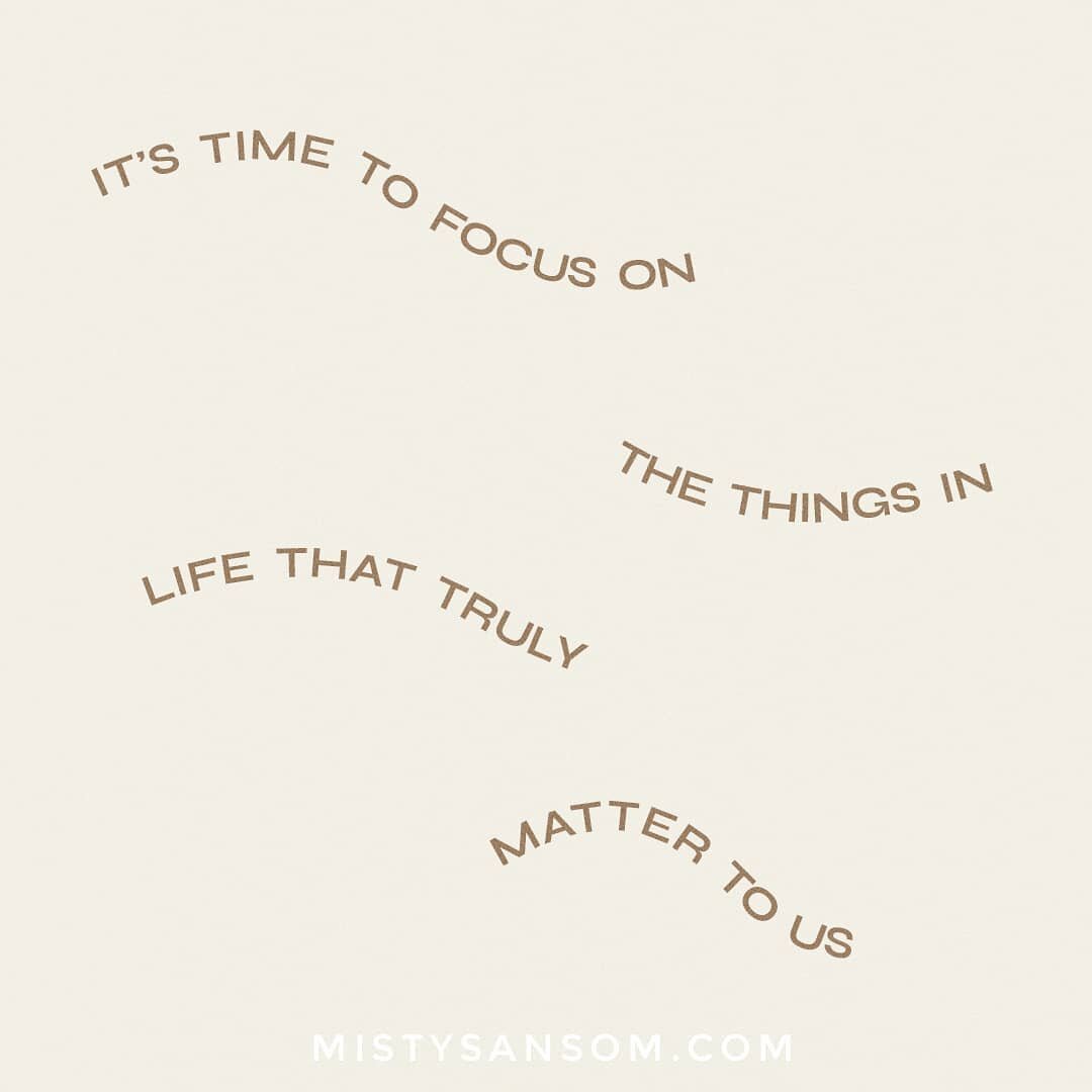 It's time to focus on the things in life that truly matter to us.
⠀
When you think about your life, the world, the future, how your kids will grow up, how we connect and relate to others - what truly matters to you?
⠀
What issues, causes and topics a