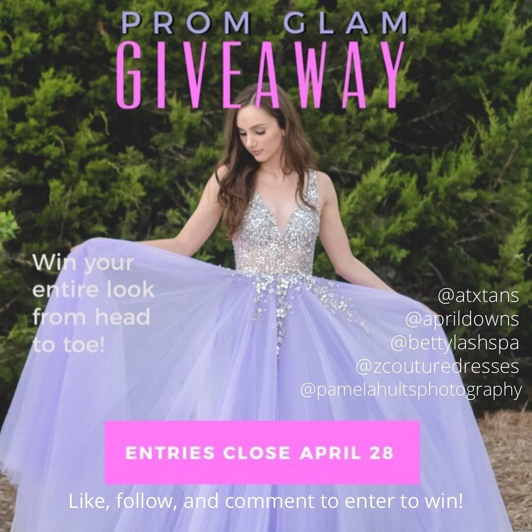 PROM GIVEAWAY VALUED AT $1,000+ 💕

Get glammed up for Prom Night.  We got you covered head to toe with Hair Styling, Eyelash extensions, Spray Tan, Dress, Photographer.

What you will win:
- $200 off your spring 2021 dress @zcouturedresses
- An orga