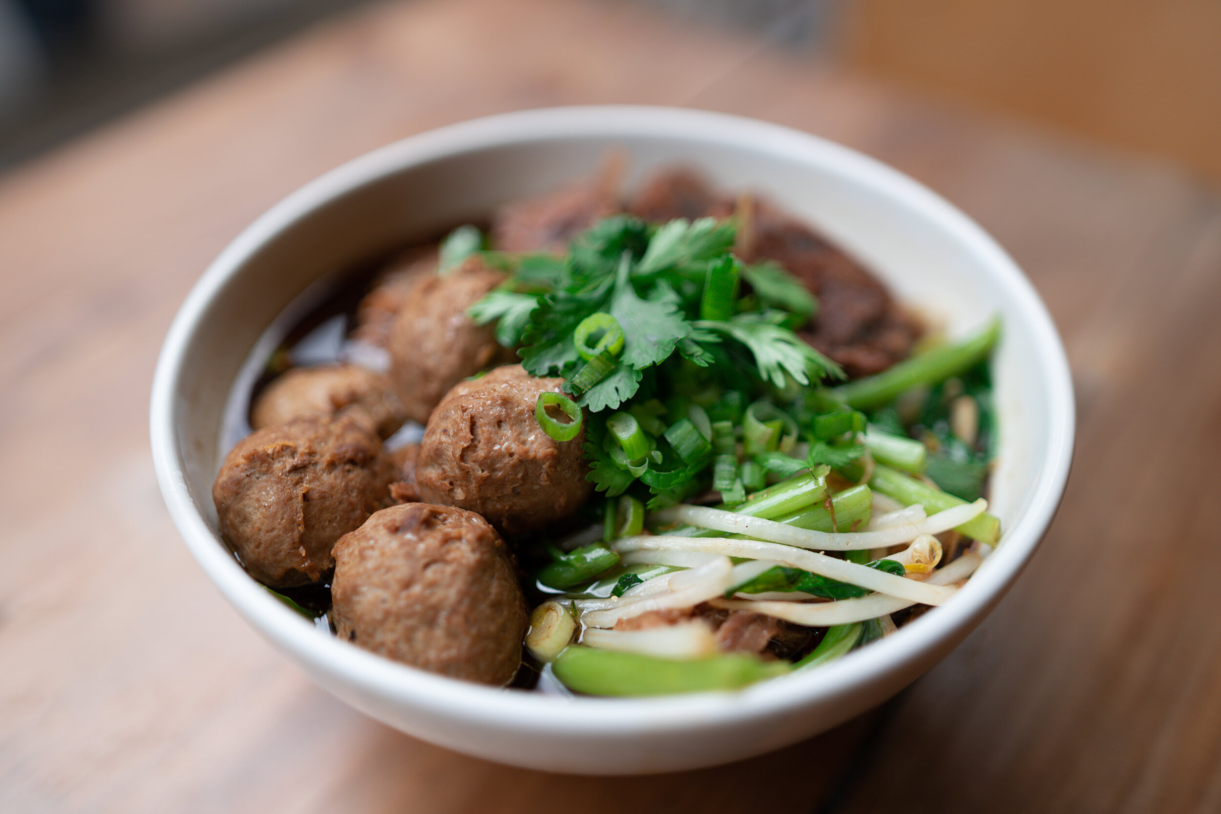 Specials: Thai Beef Soup Noodles With Beef Brisket Meatballs &amp; Sliced Beef Shin