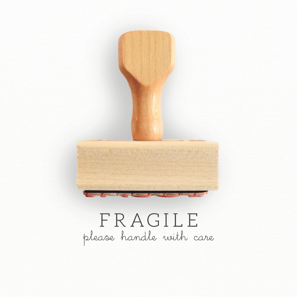 Rubber Stamp Fragile Stamp Handle With Care Packaging Stamp Branch Collection Modern Maker Stamps