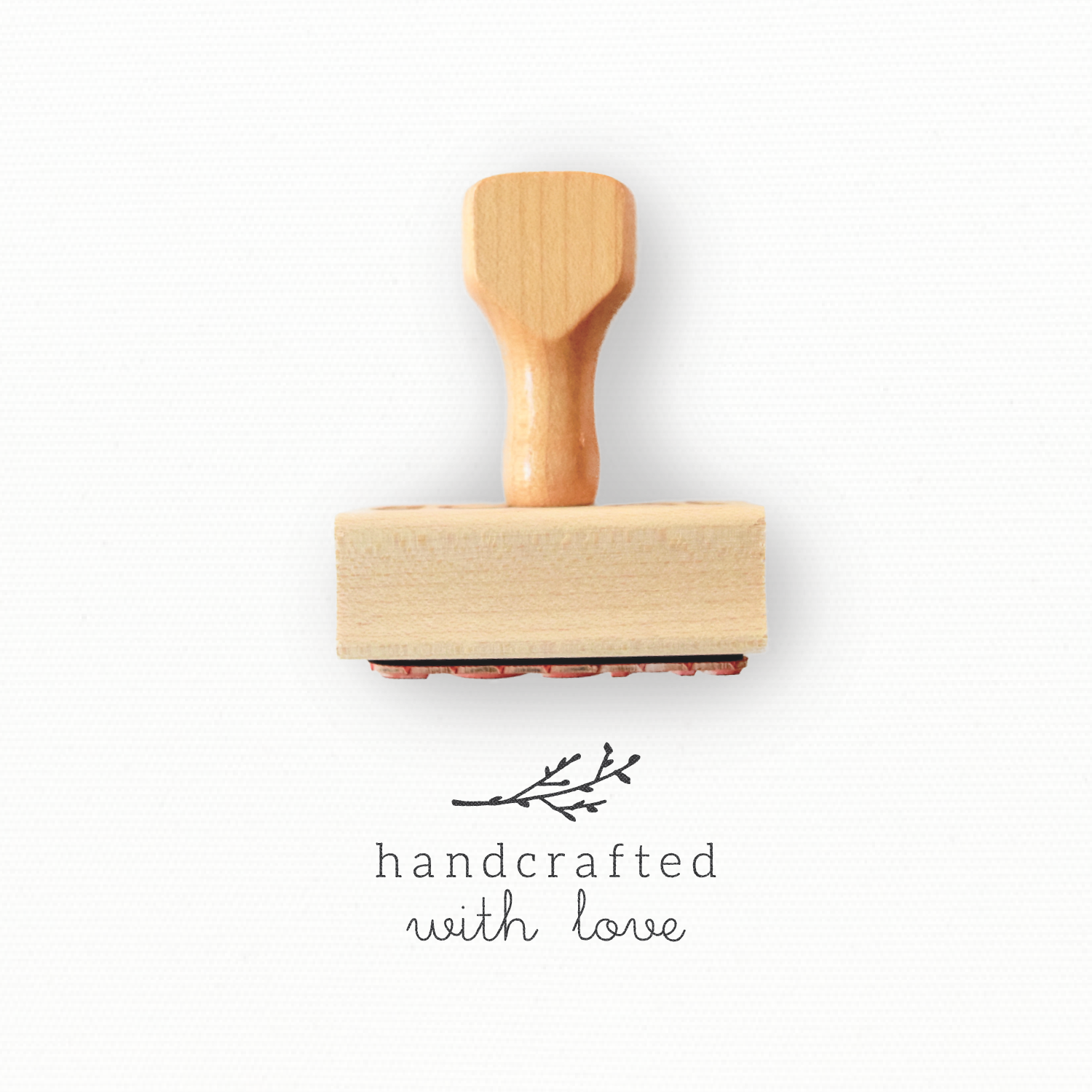 Rubber Stamp - Handcrafted with Love Stamp - Branch Collection