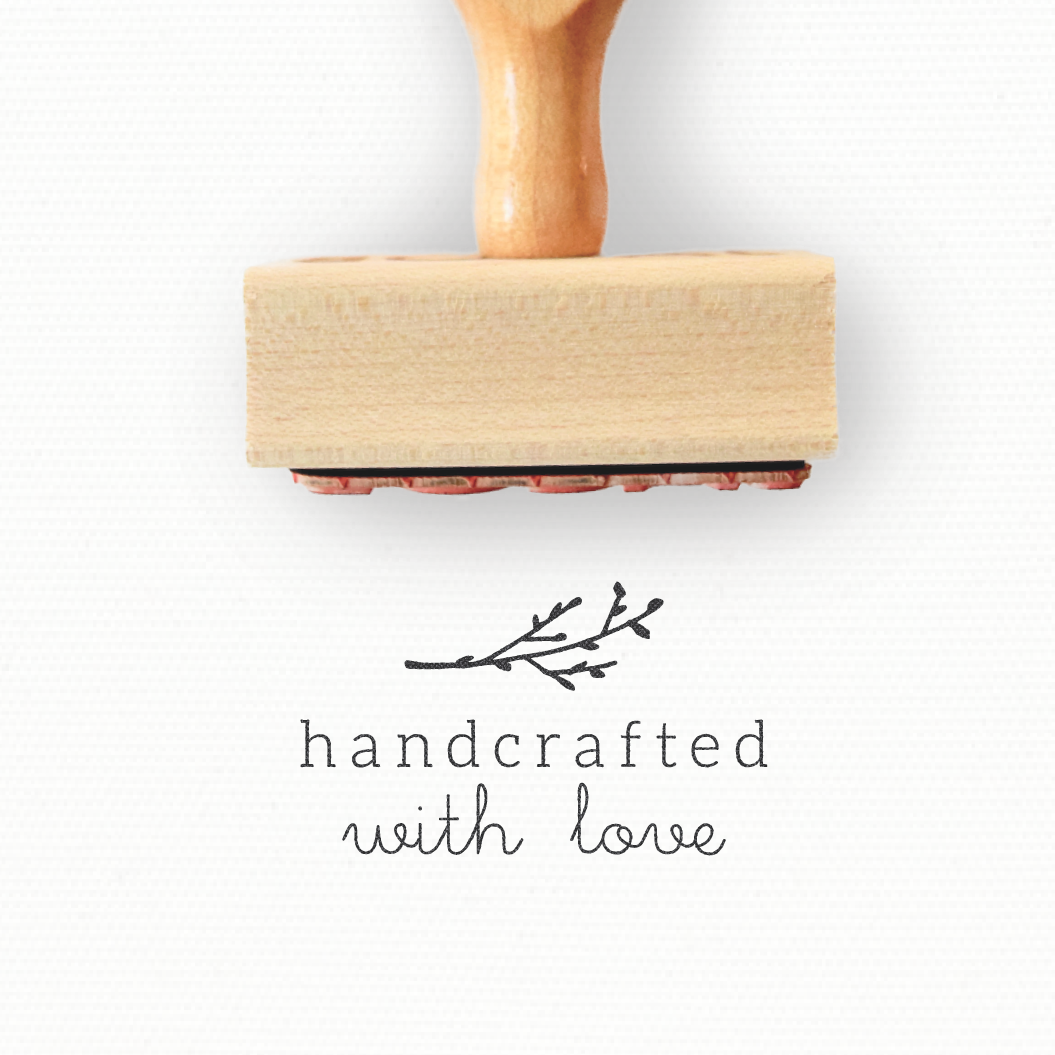 Rubber Stamp - Handcrafted with Love Stamp - Branch Collection