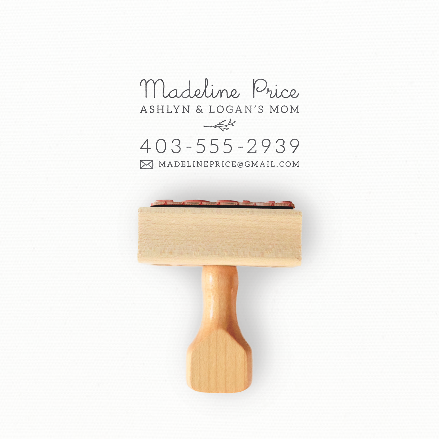 Custom Stamp - Calling Card Stamp - Branch Collection