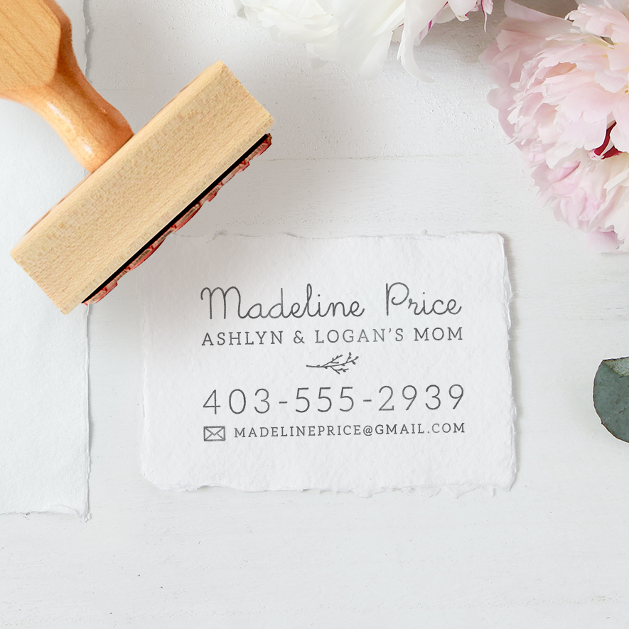 Custom Stamp - Calling Card Stamp - Branch Collection
