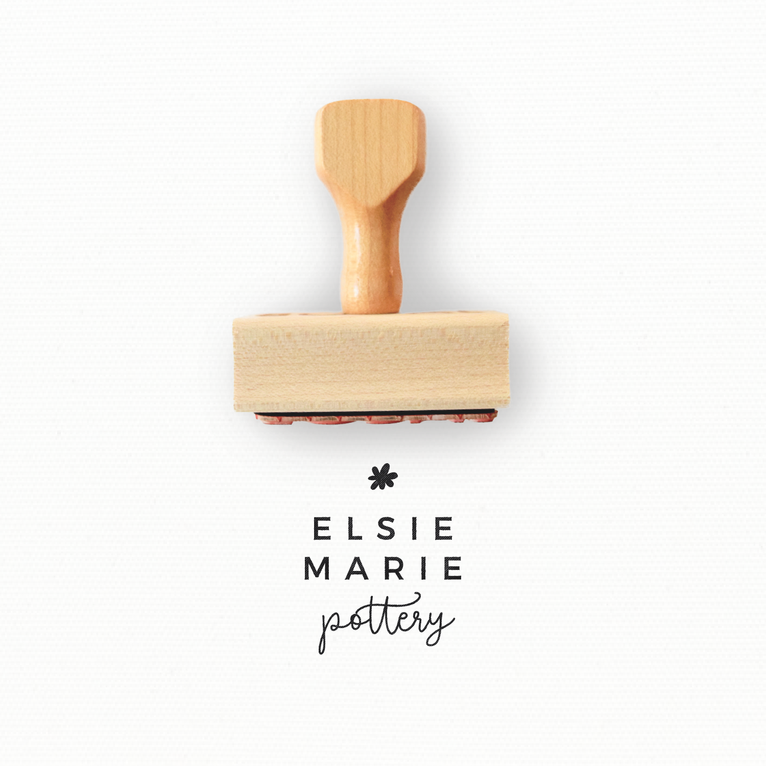 Custom Stamp - Custom Logo Stamp - Minimalist Design - Folksy Collection by Modern Maker Stamps