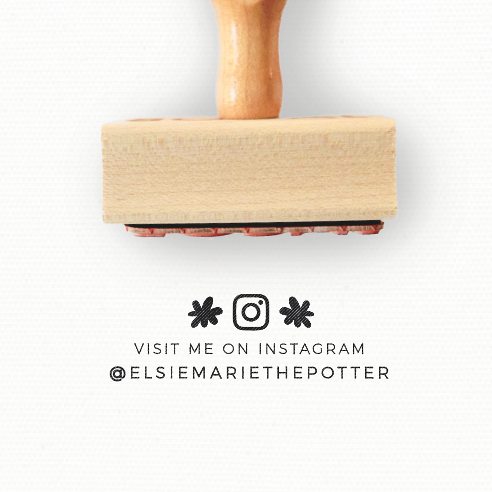 Custom Stamp - Social Media Stamp - Instagram Stamp - Folksy Collection by Modern Maker Stamps