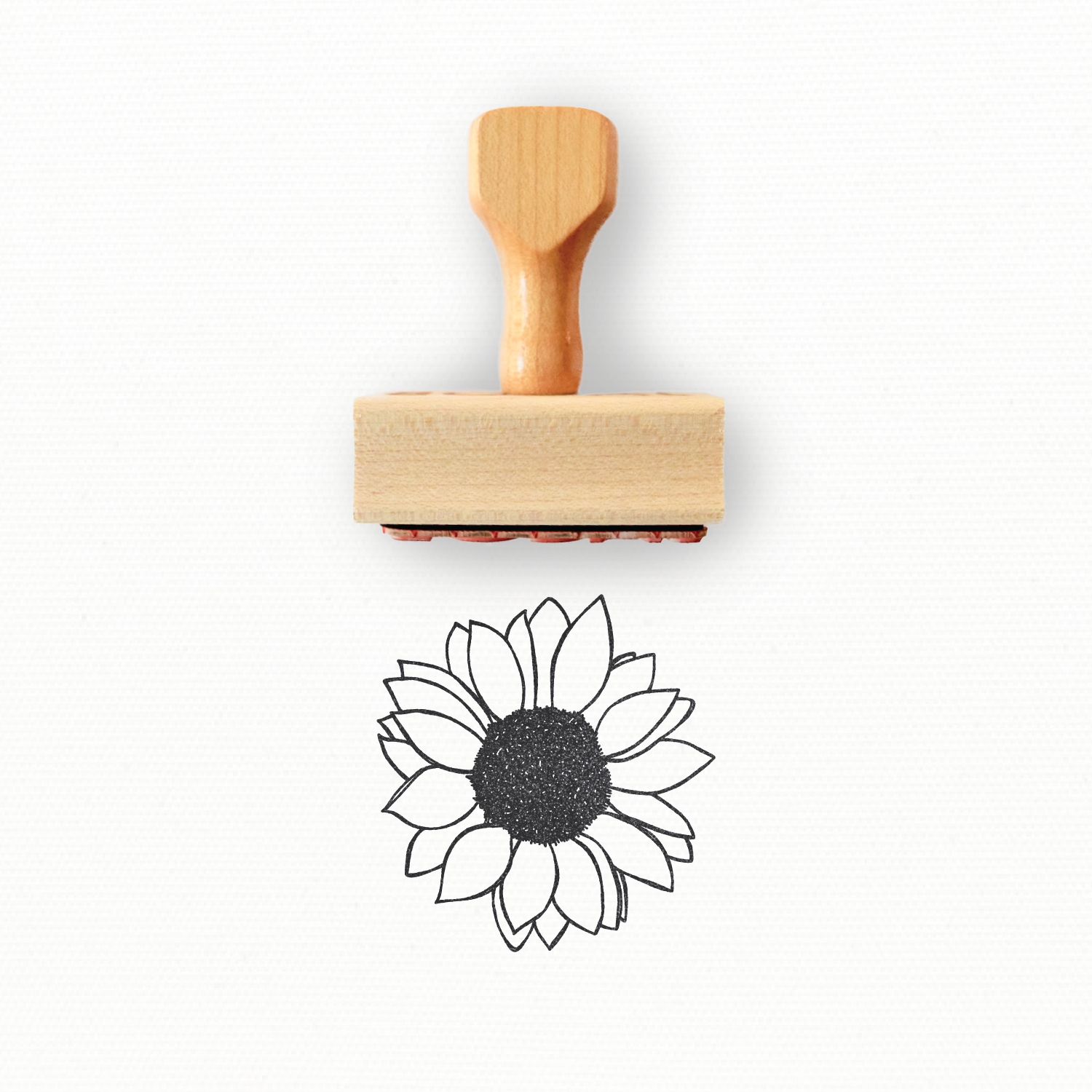 Rubber Stamp - Hand Drawn Sunflower - Spring Collection by Modern Maker Stamps