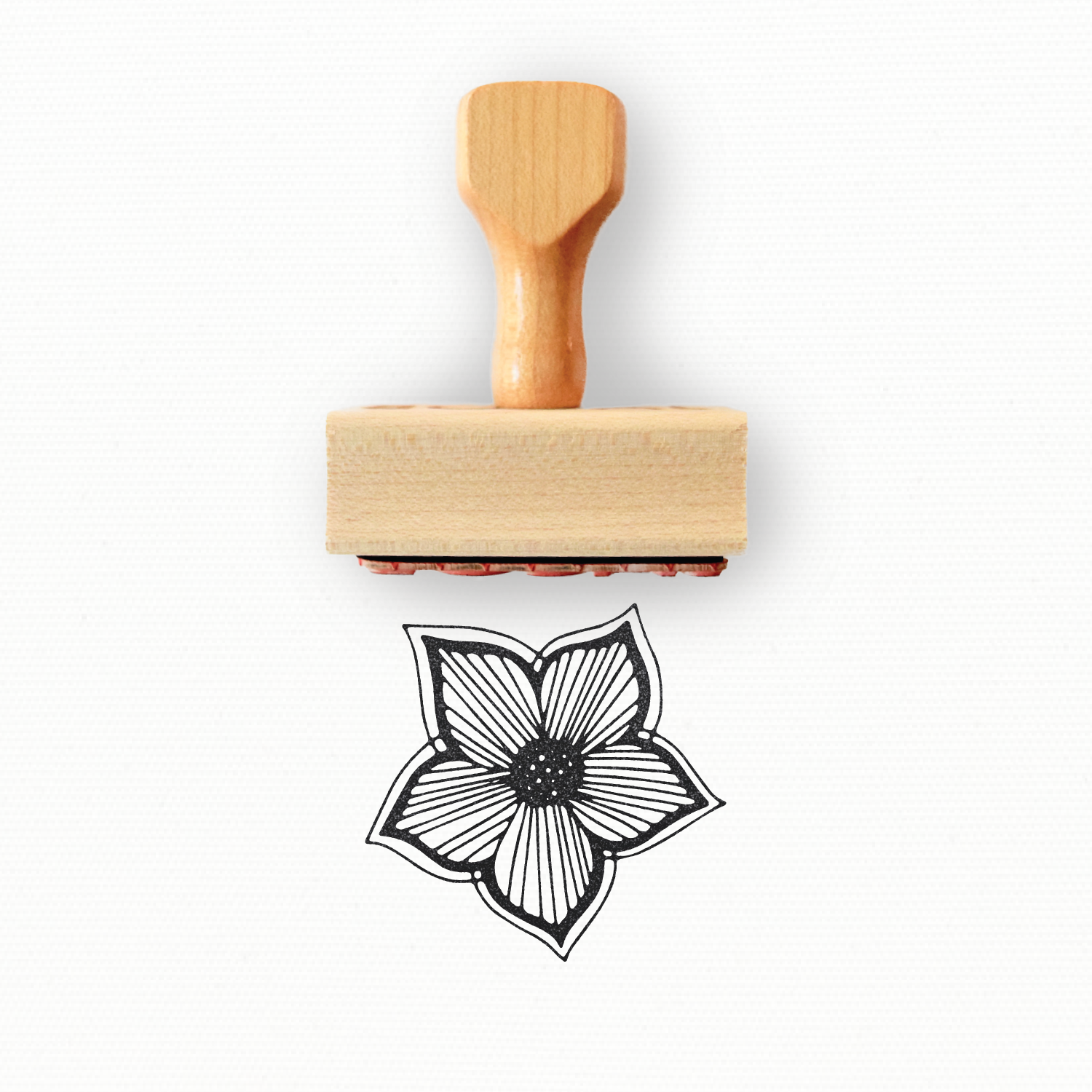 Rubber Stamp - Hand Drawn Star Flower - Spring Collection by Modern Maker Stamps