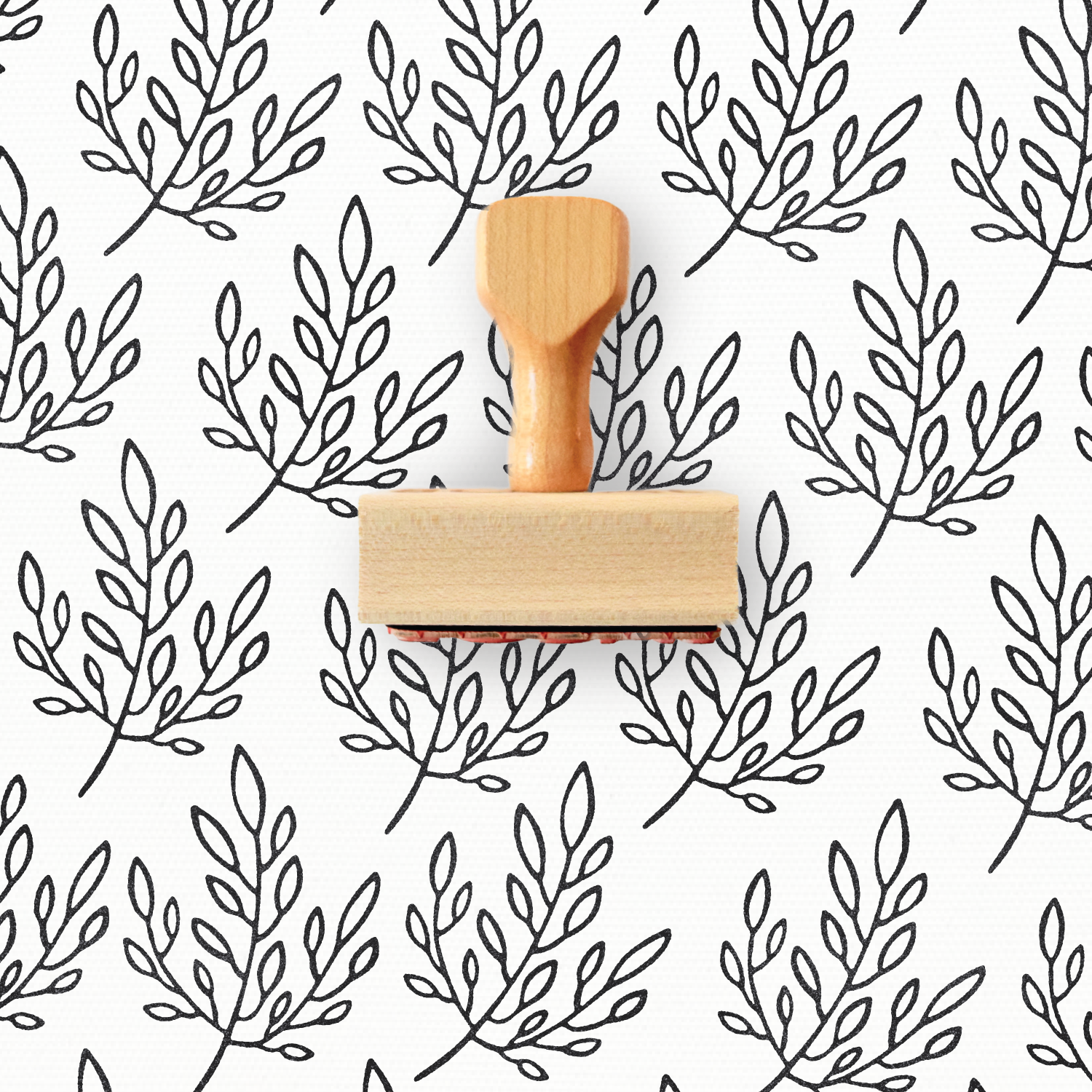 Rubber Stamp - Hand Drawn Branch - Spring Collection by Modern Maker Stamps