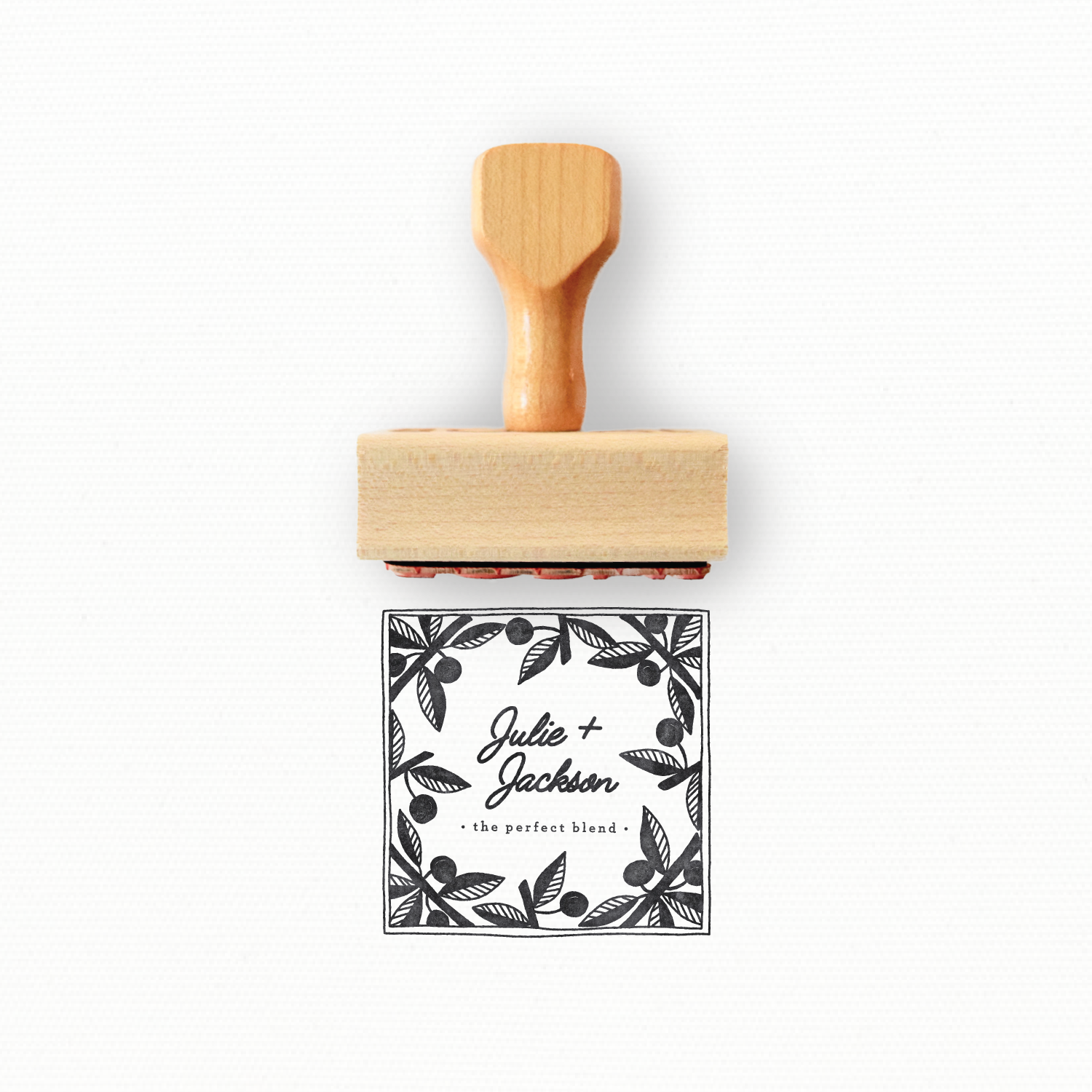 Custom Stamp - A Perfect Blend - Coffee Wedding Favors Stamp - Wedding Collection by Modern Maker Stamps