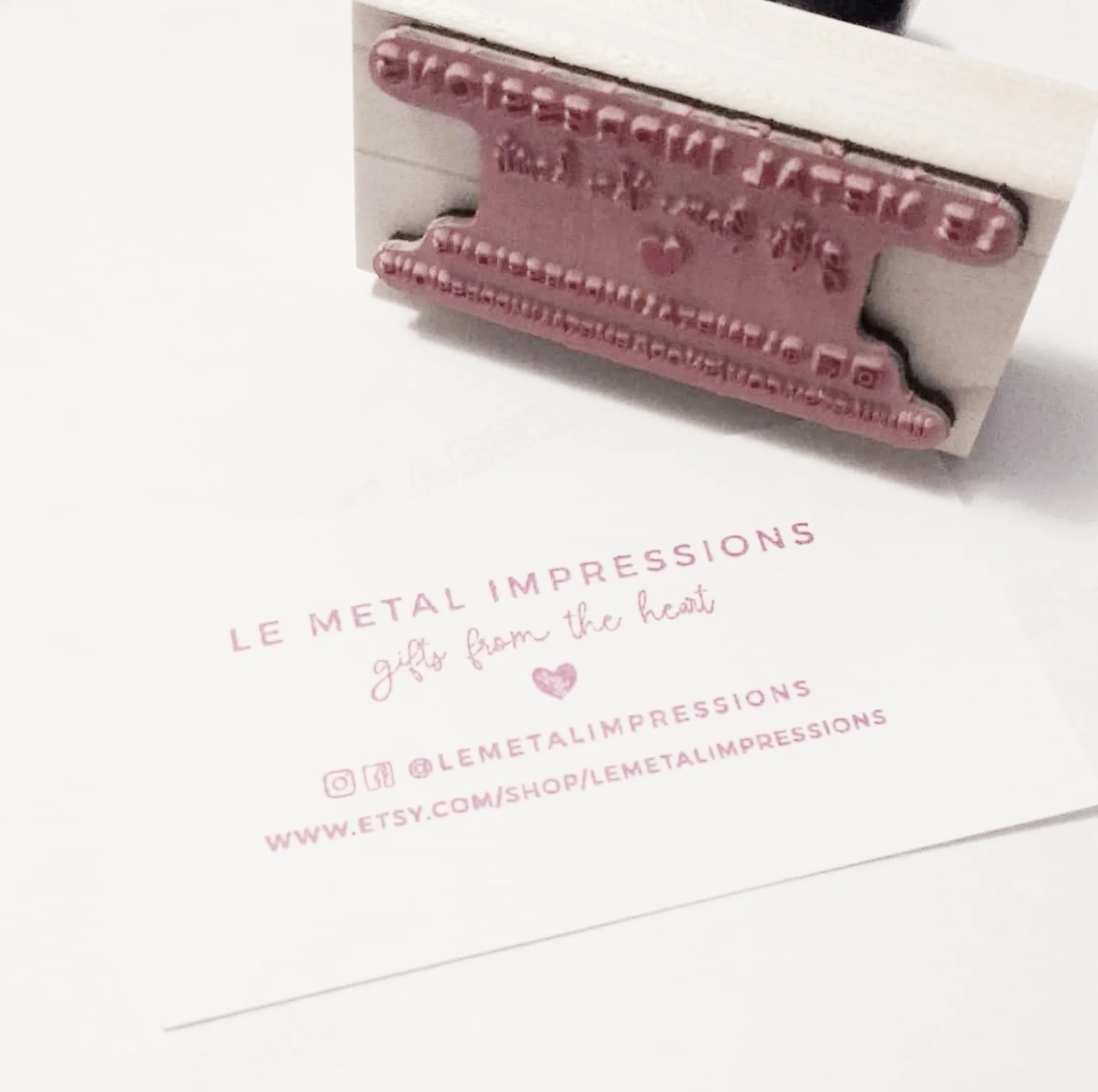 “I am in LOVE with my new business card stamp from @creatiate 😍 Excellent product, every time! Thank you!!”~ @lemetalimpressions
