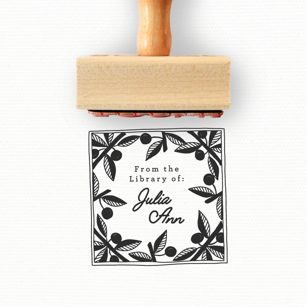 Custom Stamp - From the Library of - Ex Libris - Book Stamp by Modern Maker Stamps