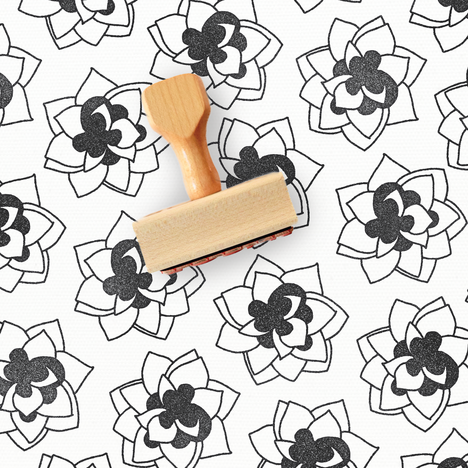 Rubber Stamp - Hand Drawn Narcissus Tahiti - Double Daffodil - Spring Collection by Modern Maker Stamps