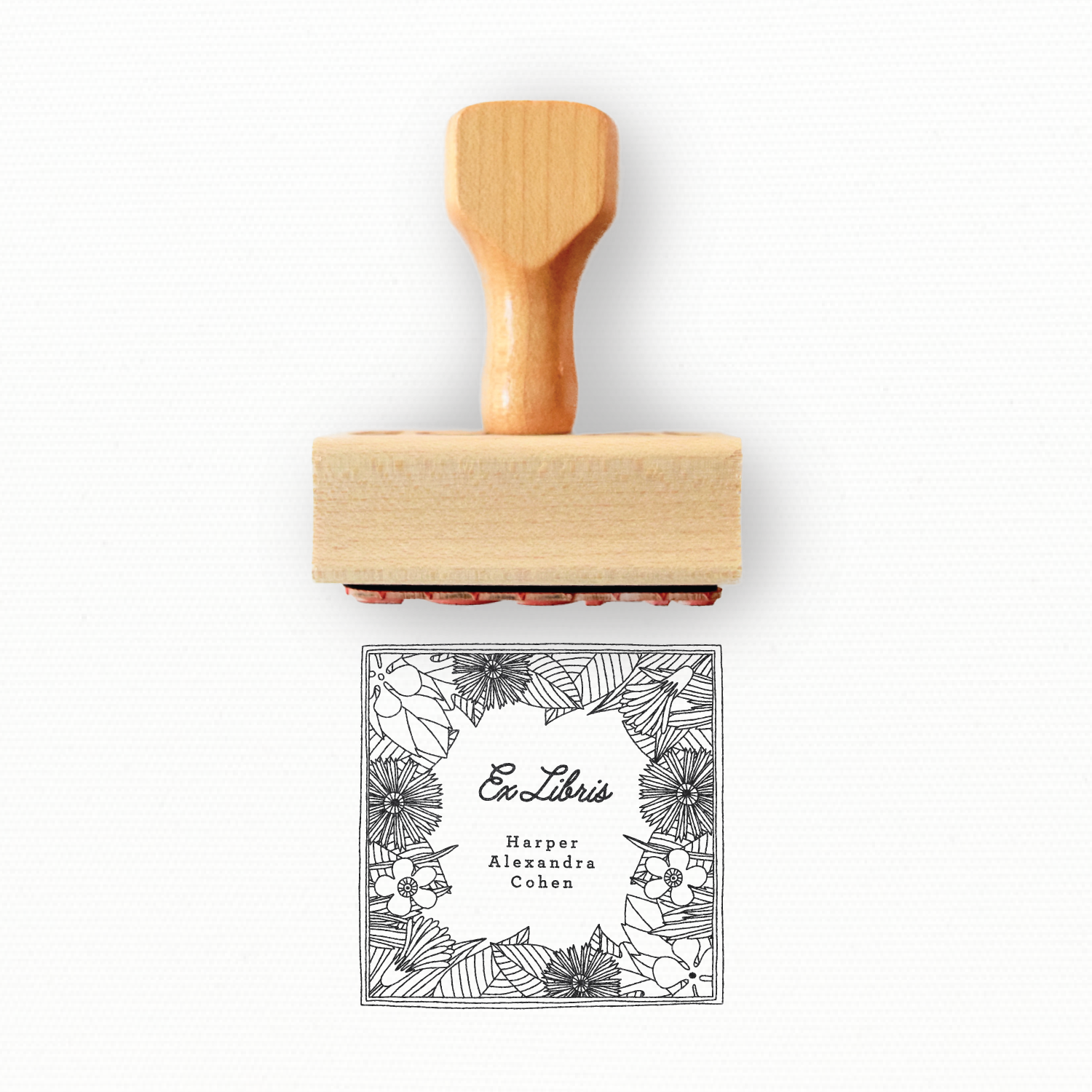 Custom Stamp - From the Library of - Ex Libris - Book Stamp by Modern Maker Stamps